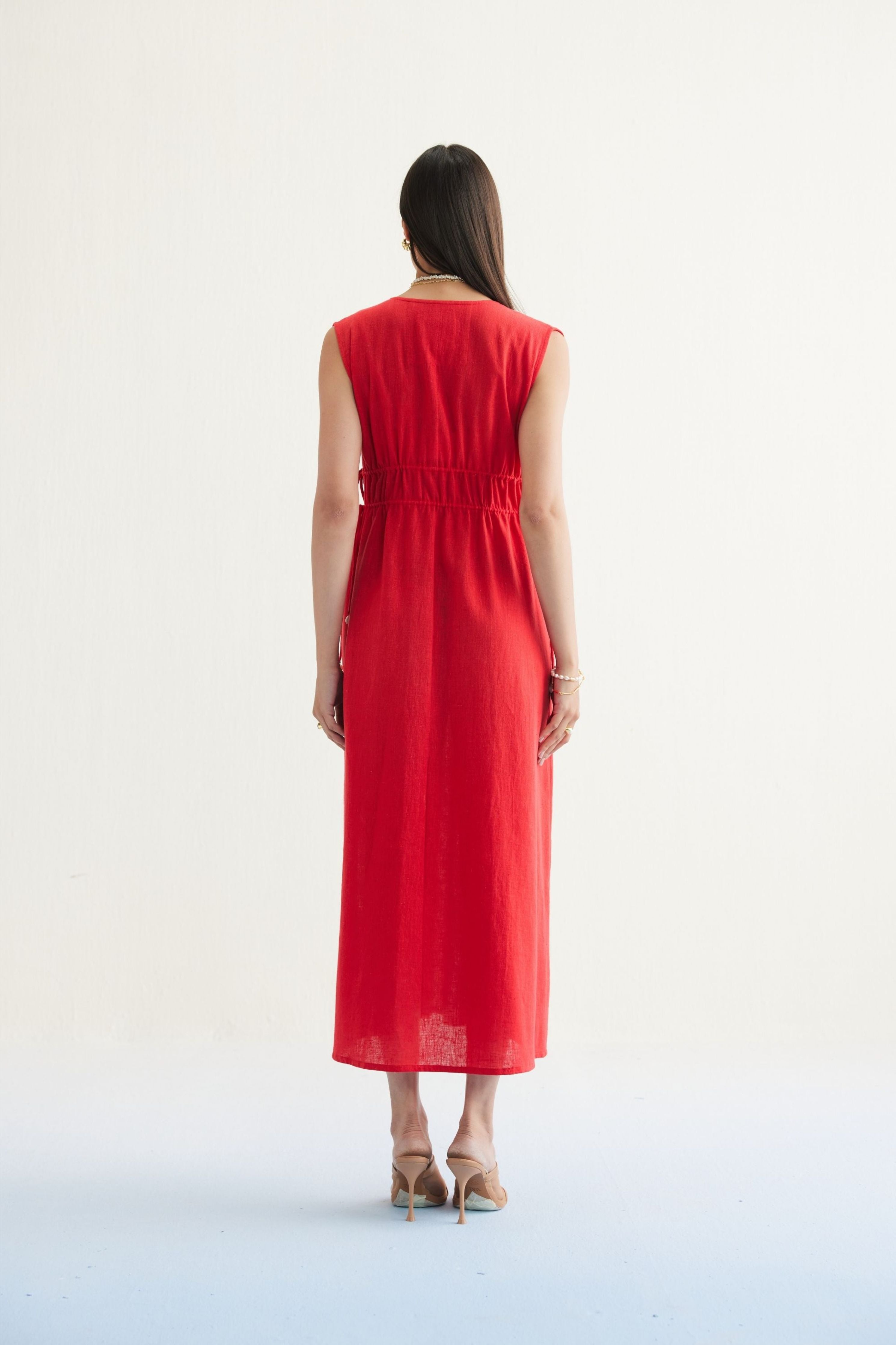 Ocean Nights Handwoven Kala Cotton Maxi Dress