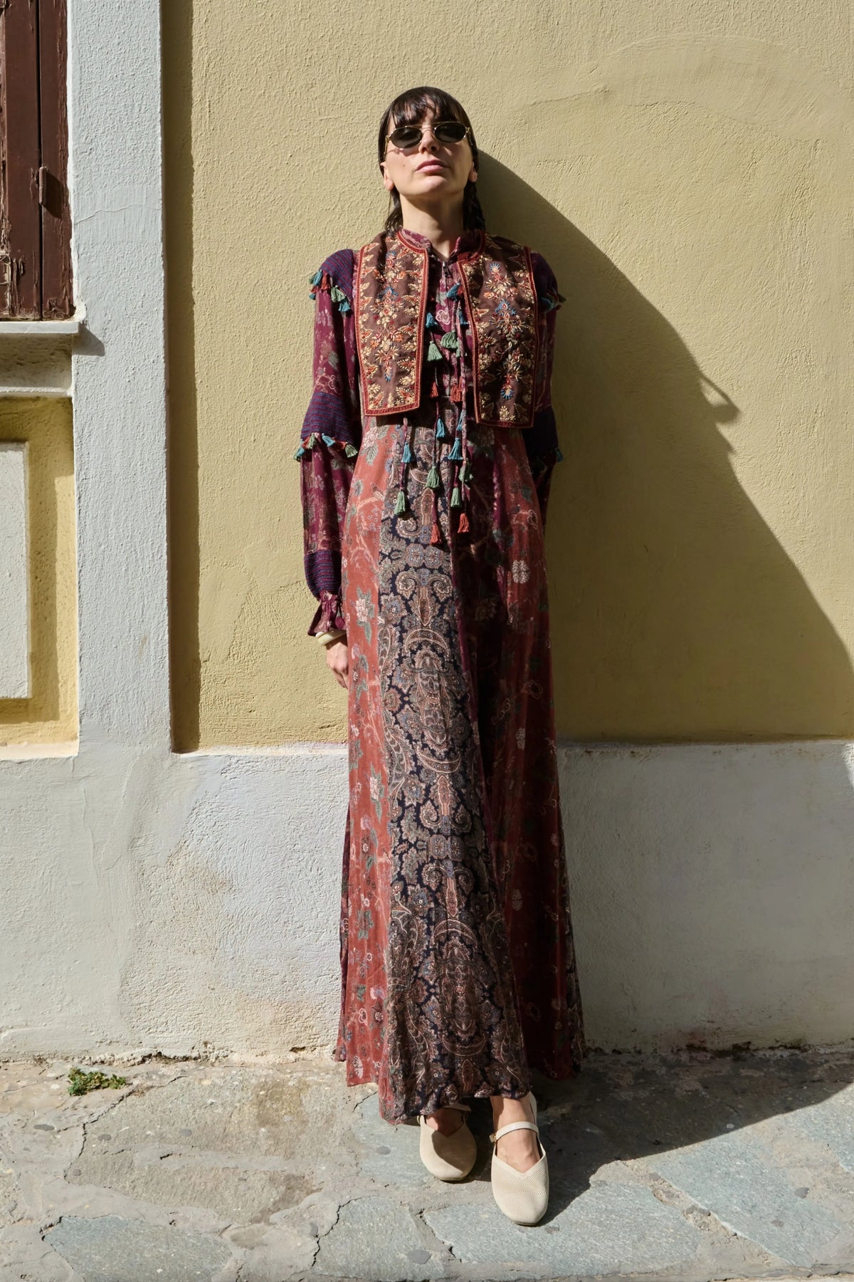 Multicolor Printed Kalidar Dress