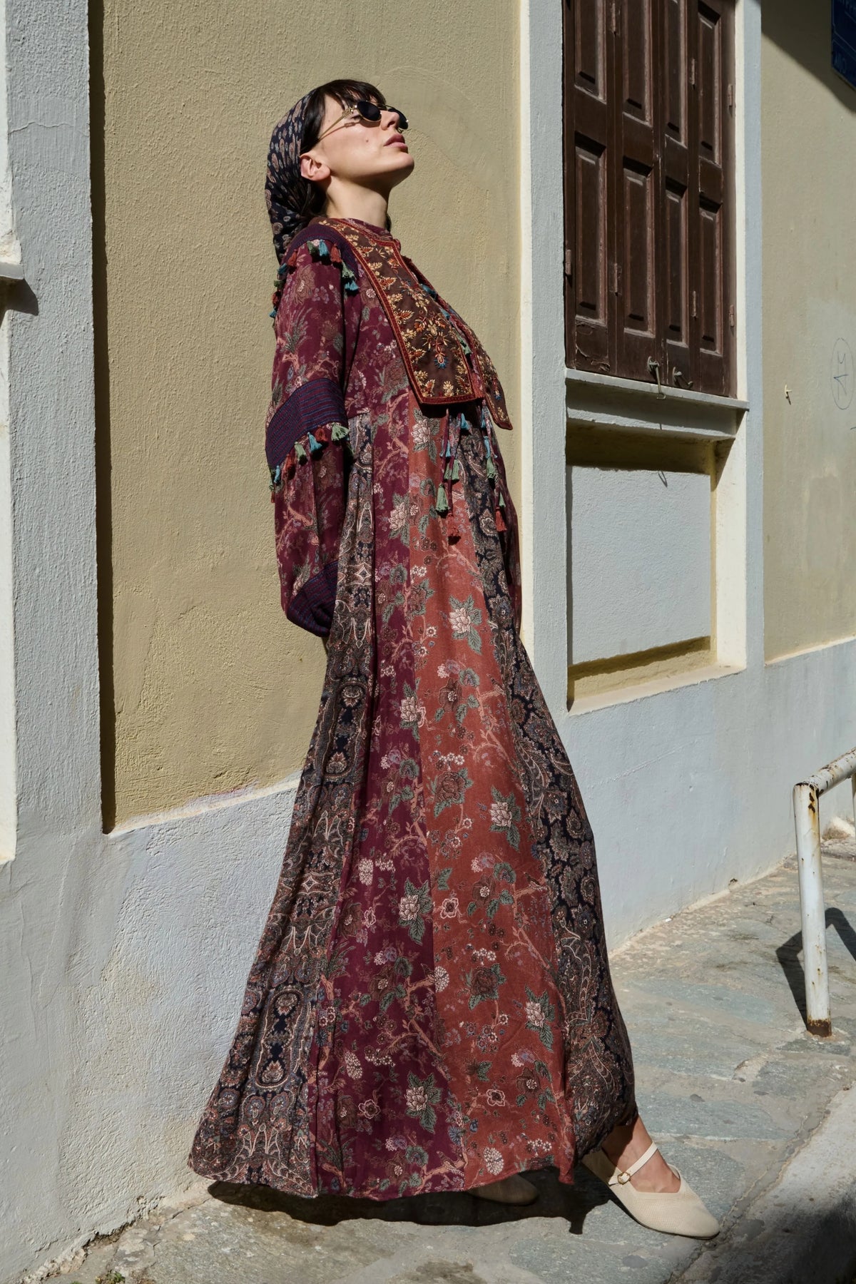Multicolor Printed Kalidar Dress