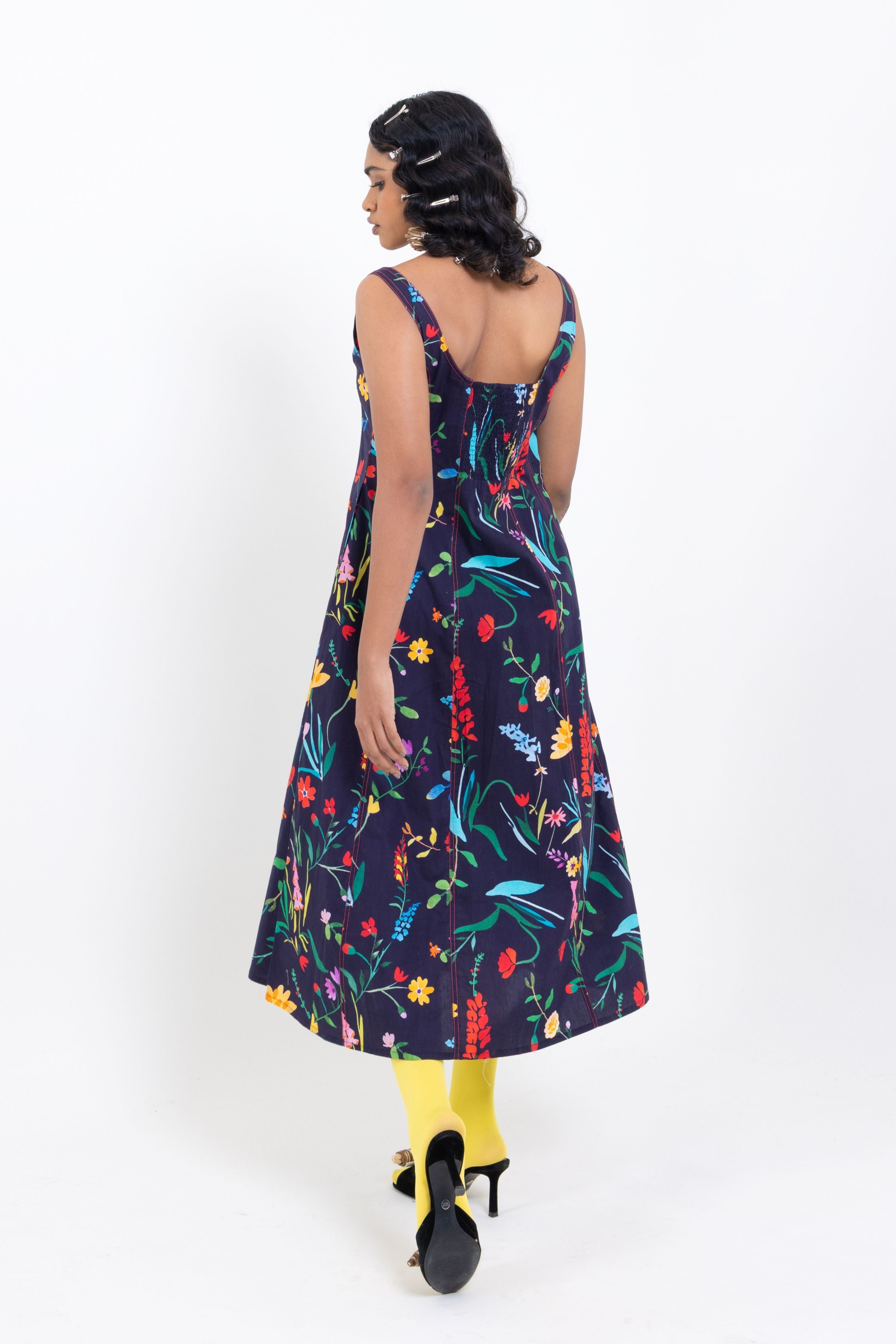 Water Colour Elegance Middi Dress