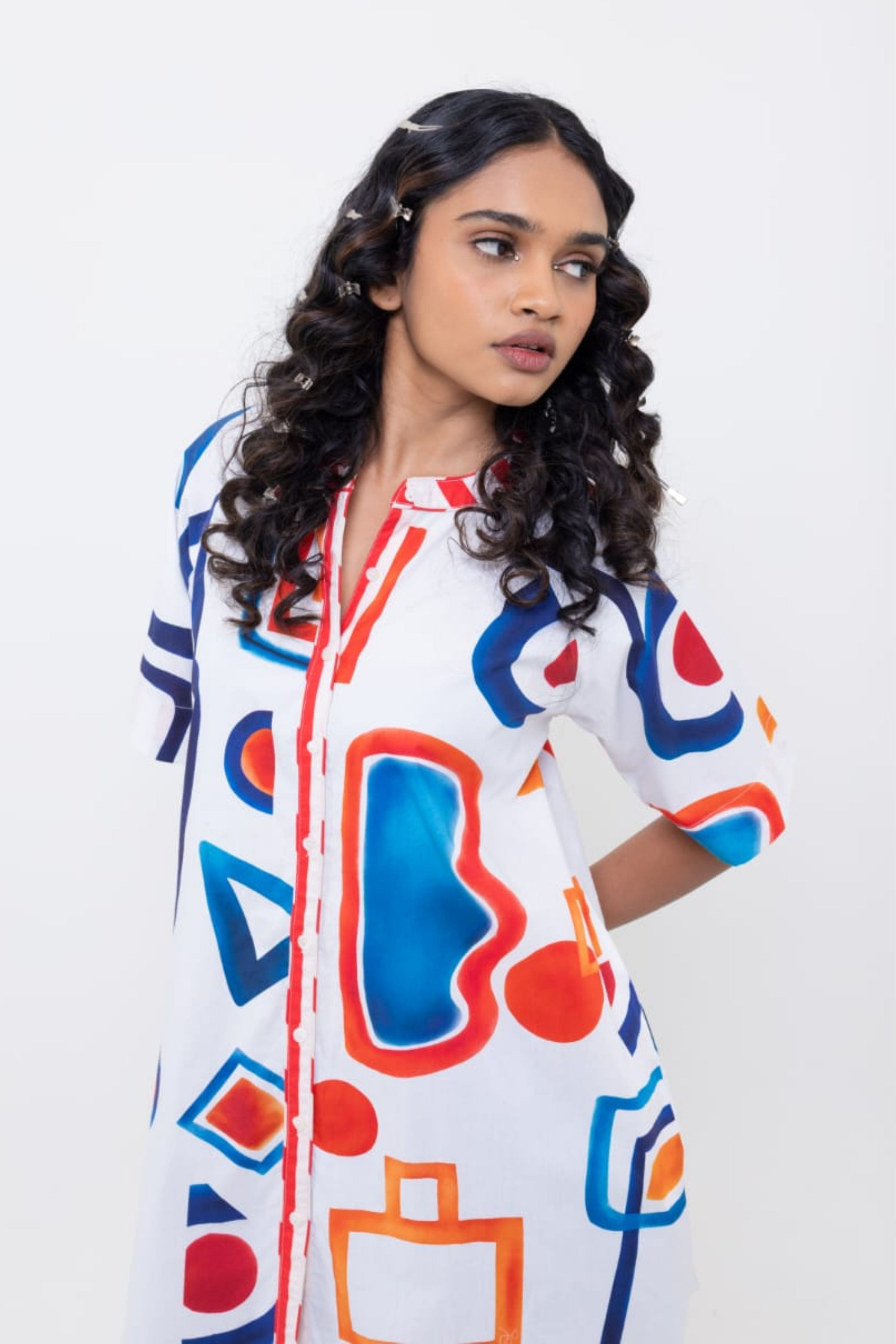 Abstract Art Shirt Dress