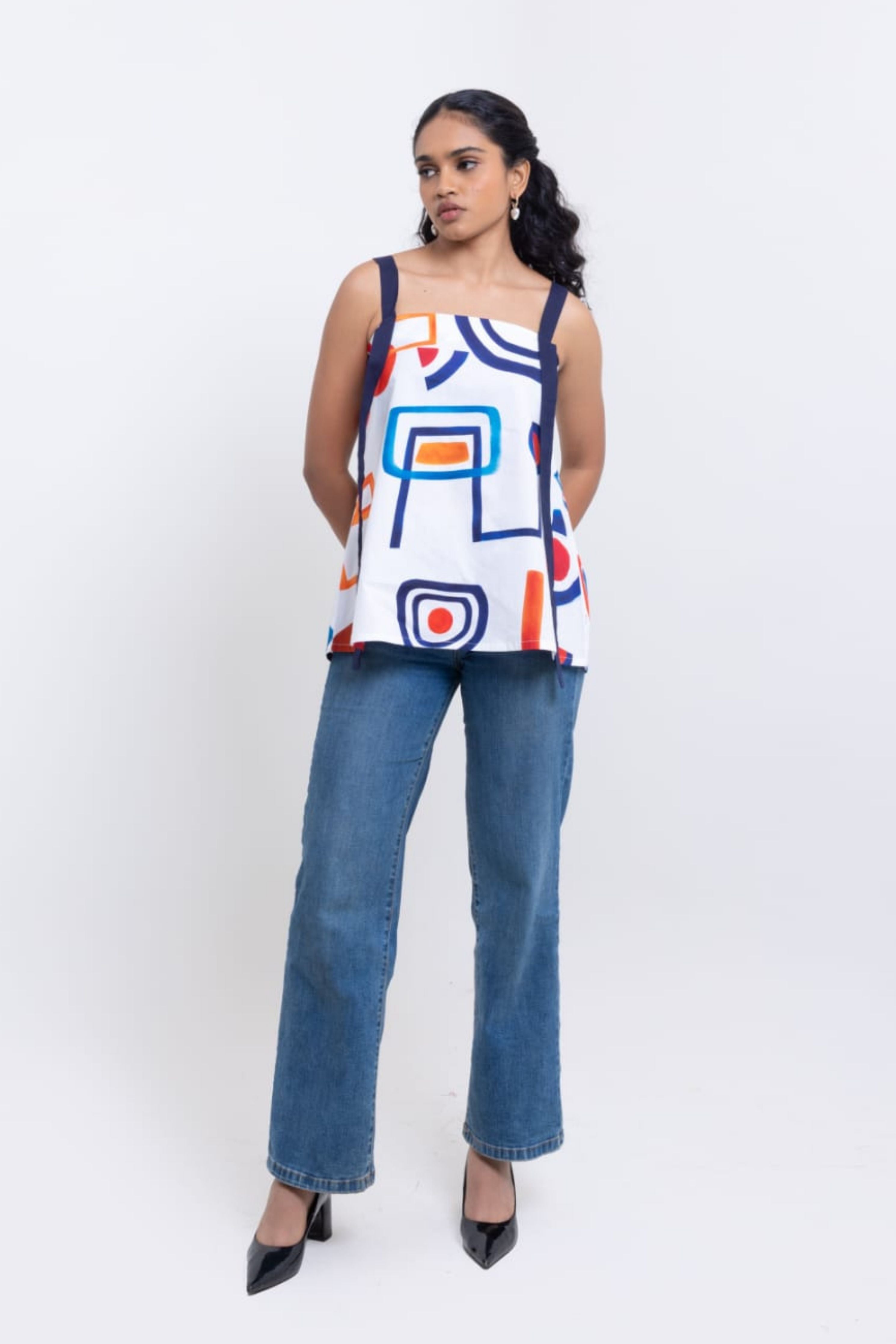 Artistic Abstract Printed Top