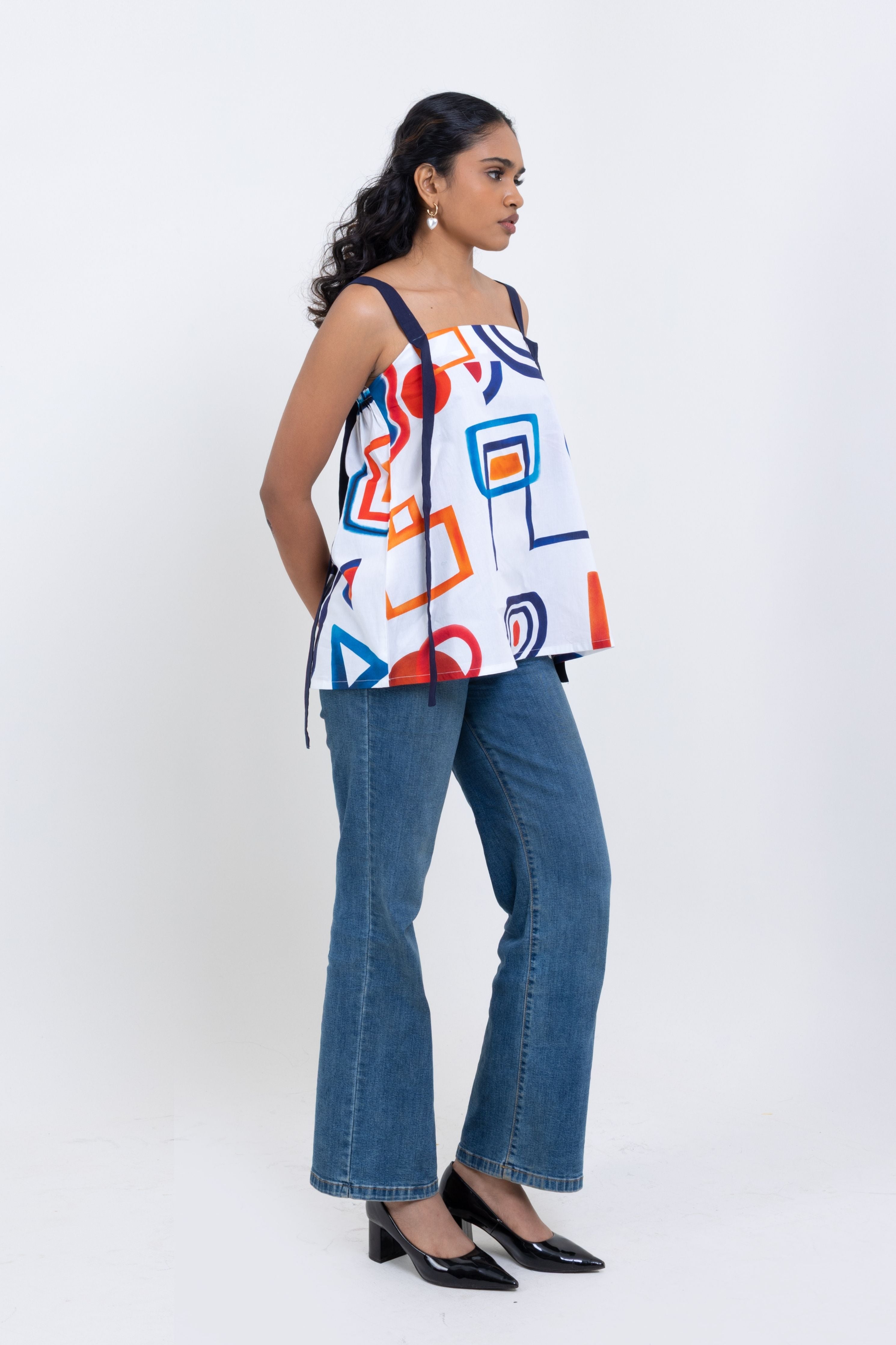 Artistic Abstract Printed Top