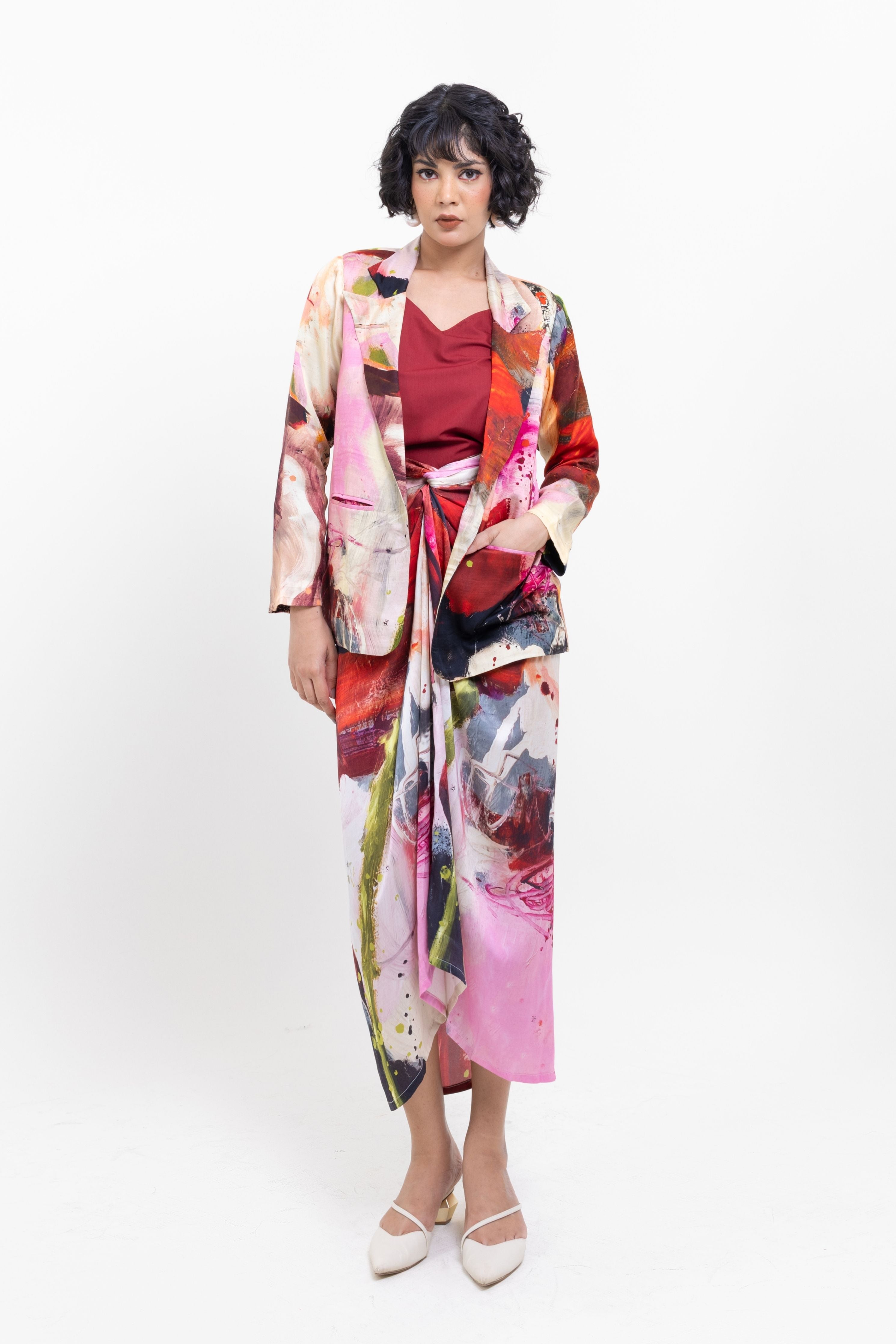 Artistic Abstract  Print - Blazer