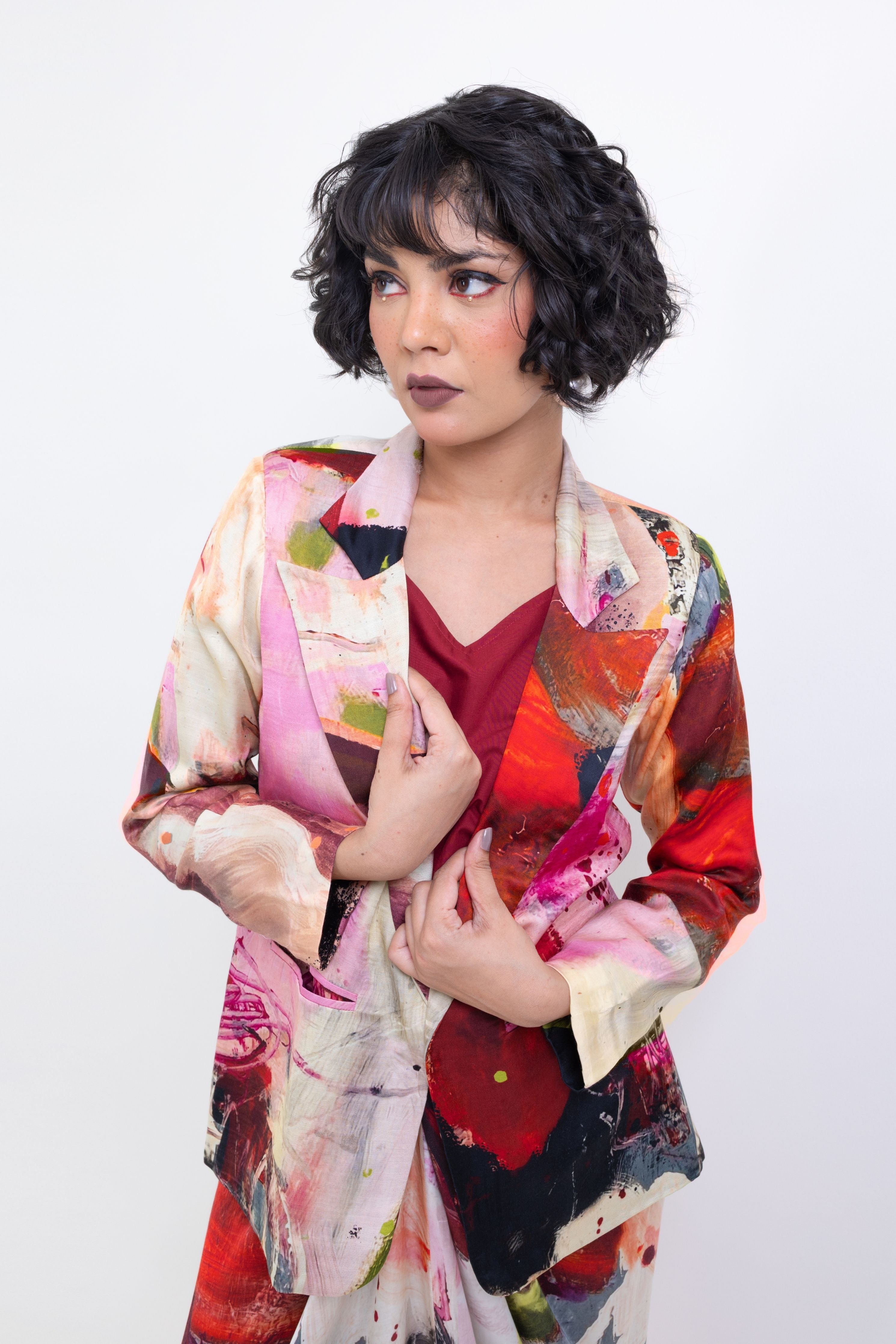 Artistic Abstract  Print - Blazer