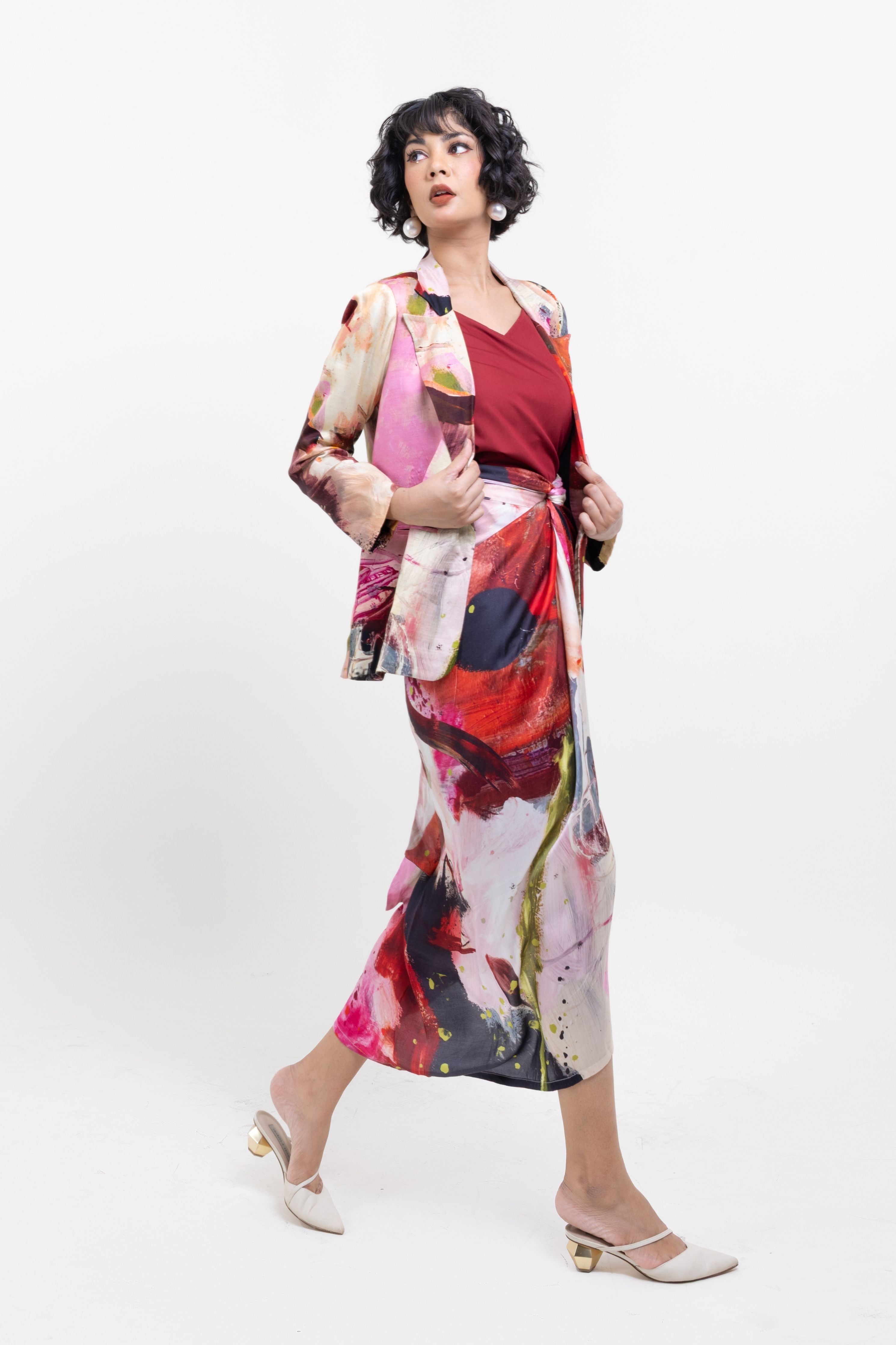 Artistic Abstract  Print - Blazer