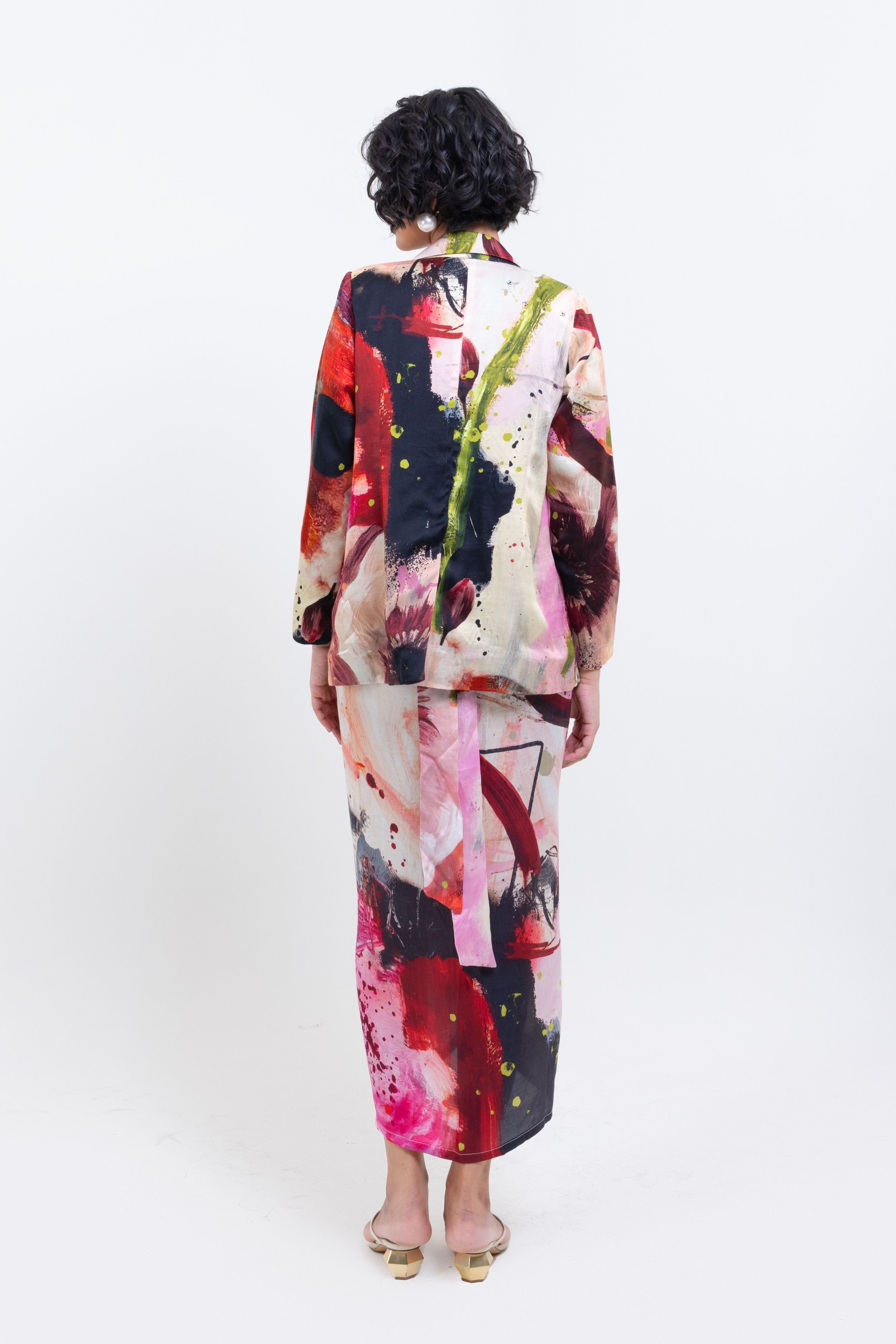 Artistic Abstract  Print - Blazer