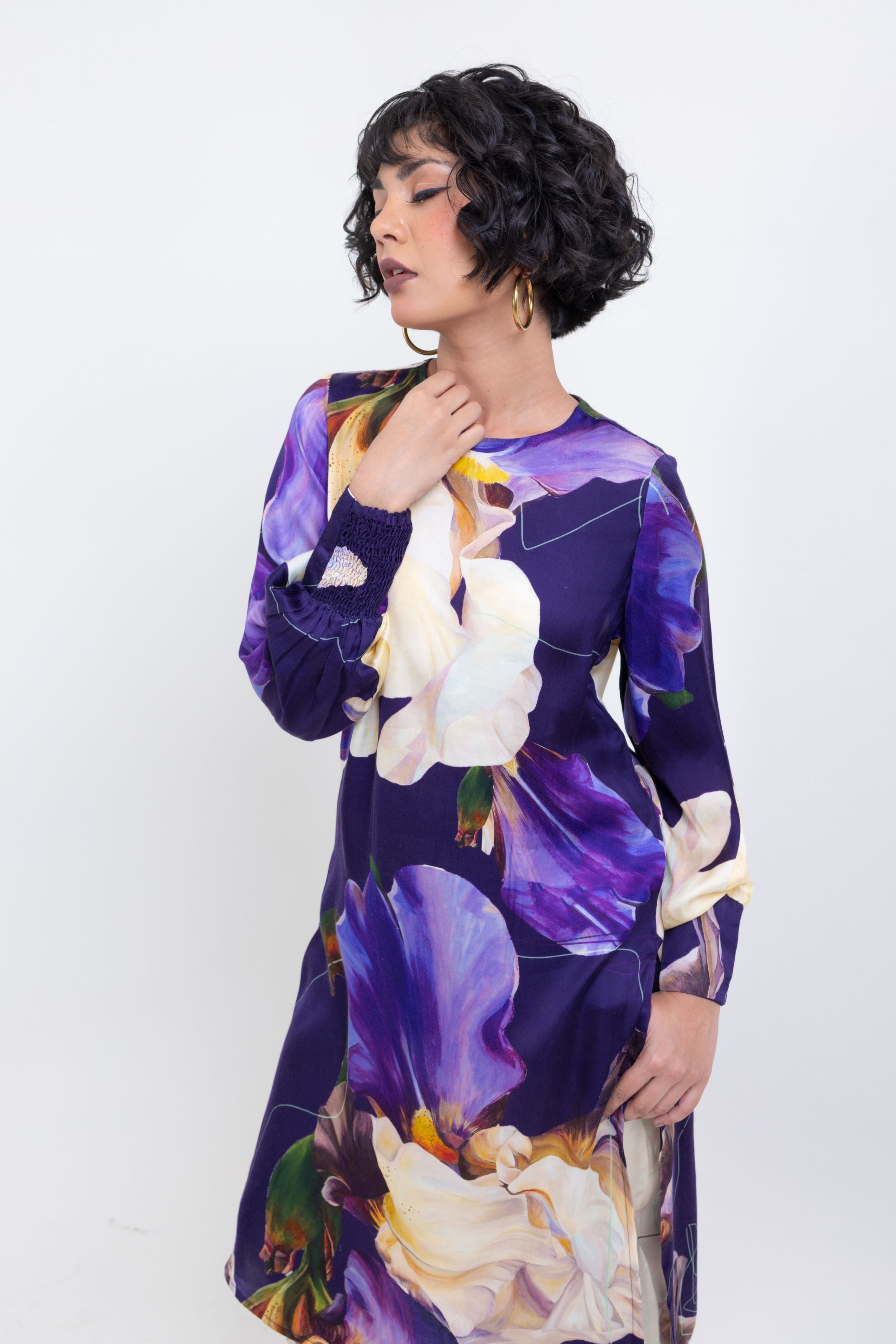 Floral Print Co Ord Set - Black