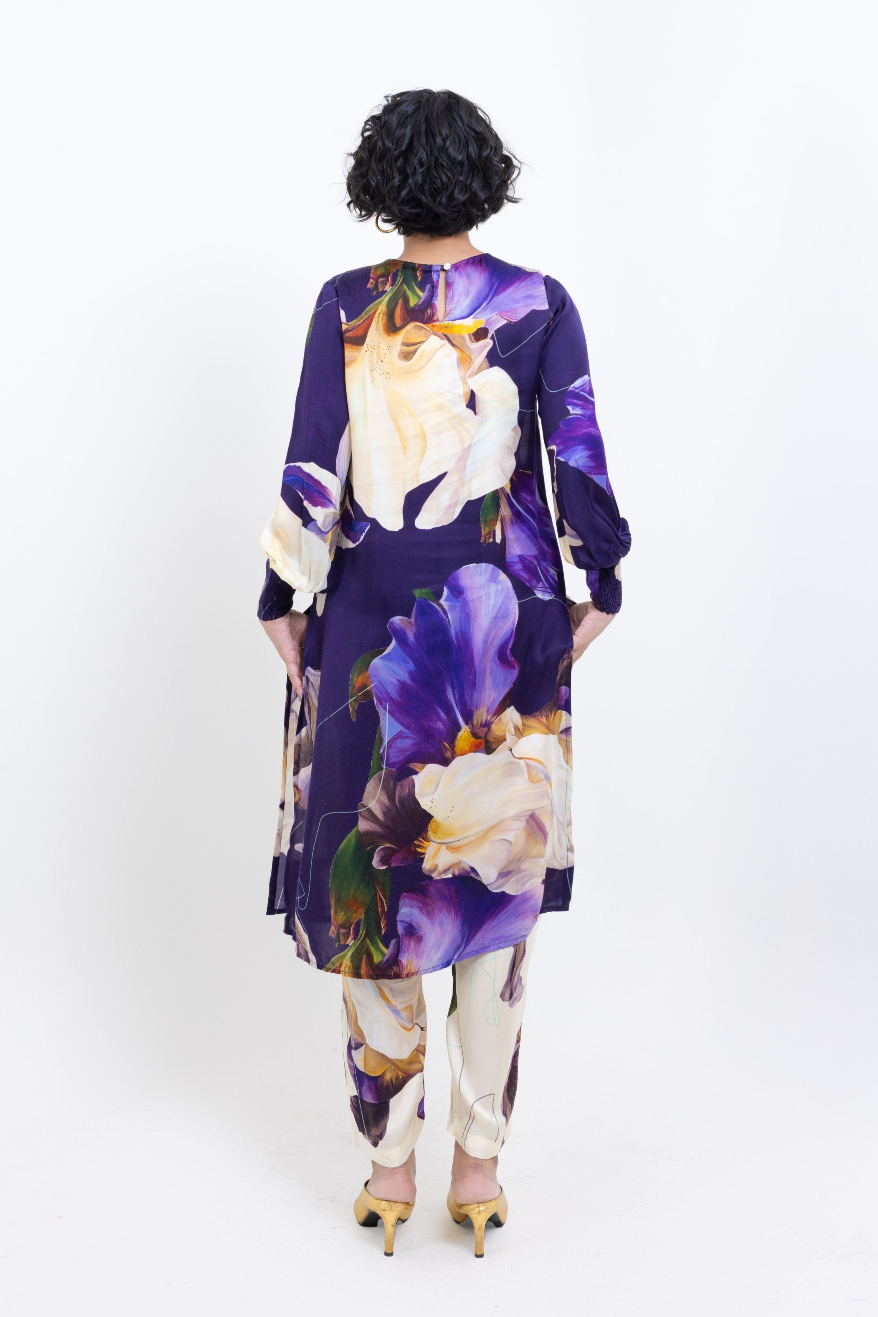 Floral Print Co Ord Set - Black