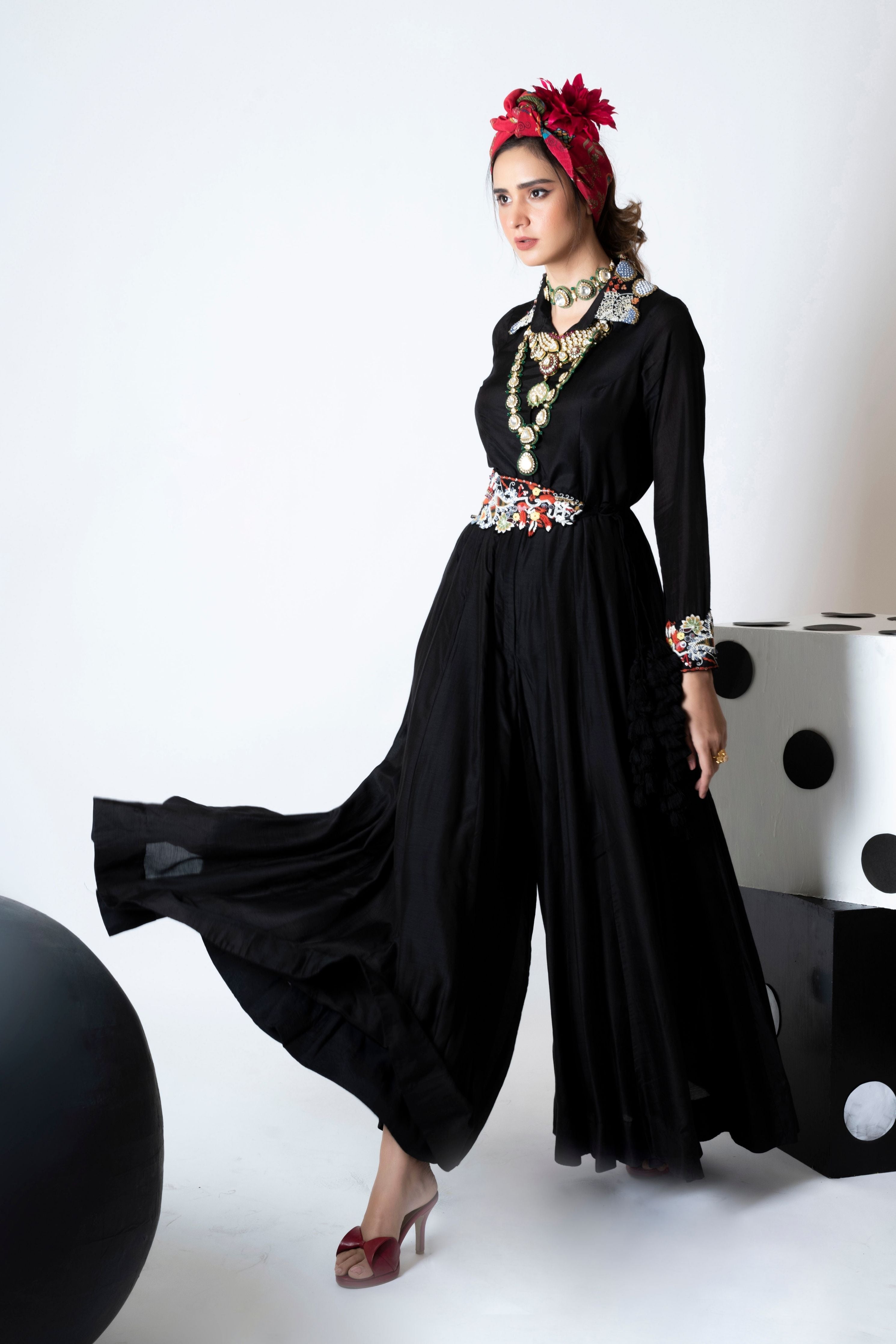 Indian Jumpsuit With Embroidered Belt