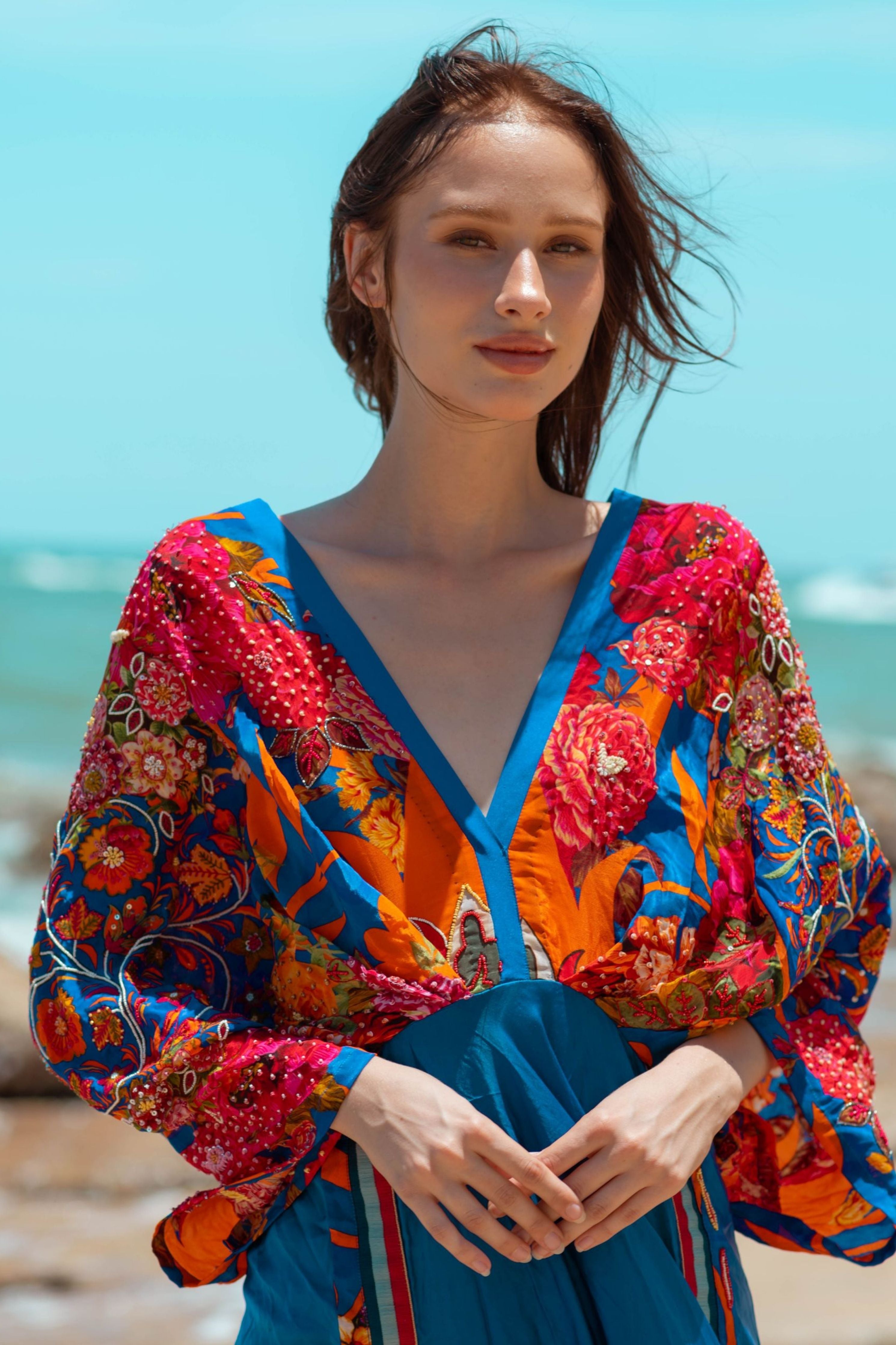 Long Printed Beach Dress