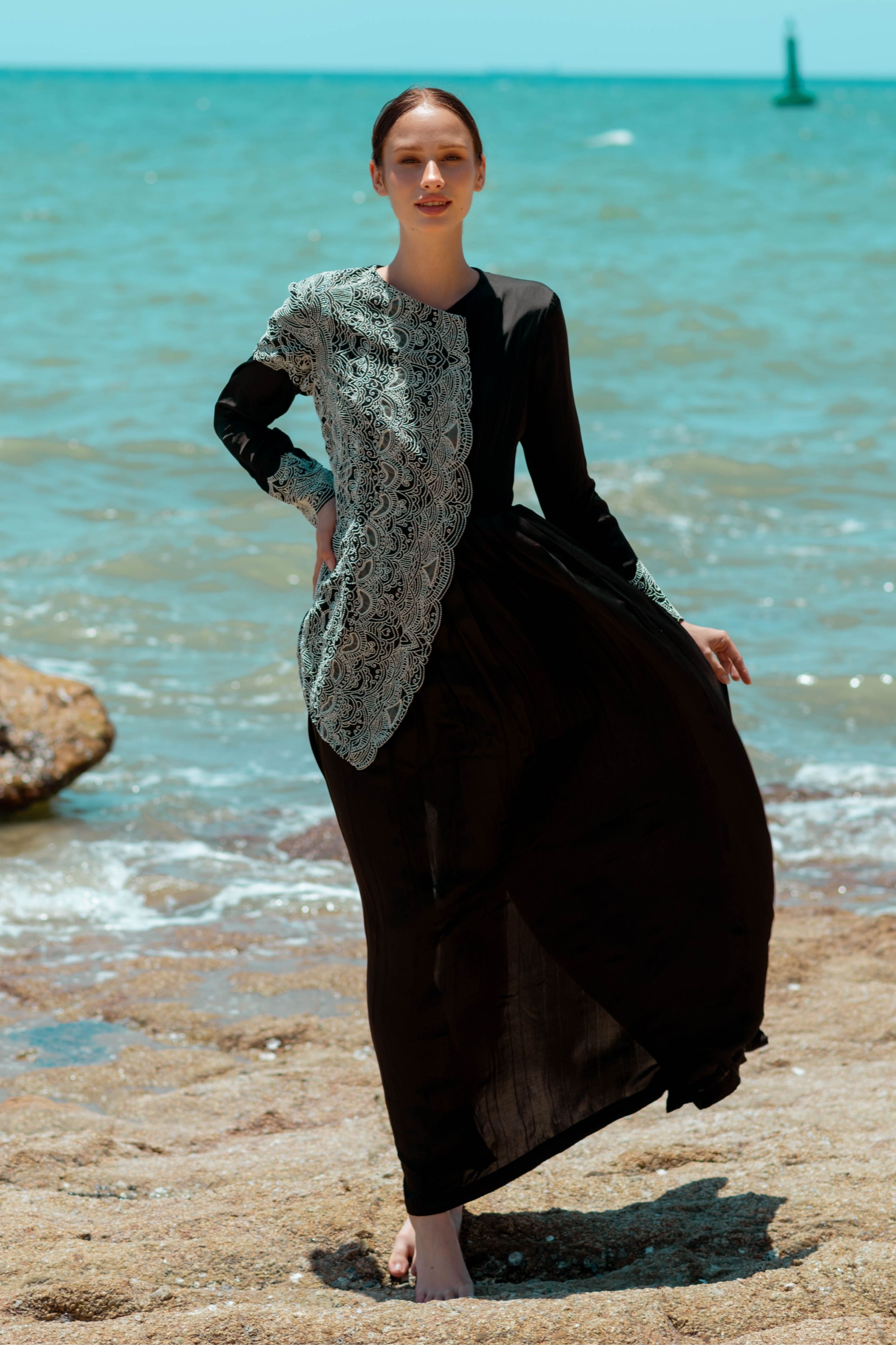 Embroidered Long Dress