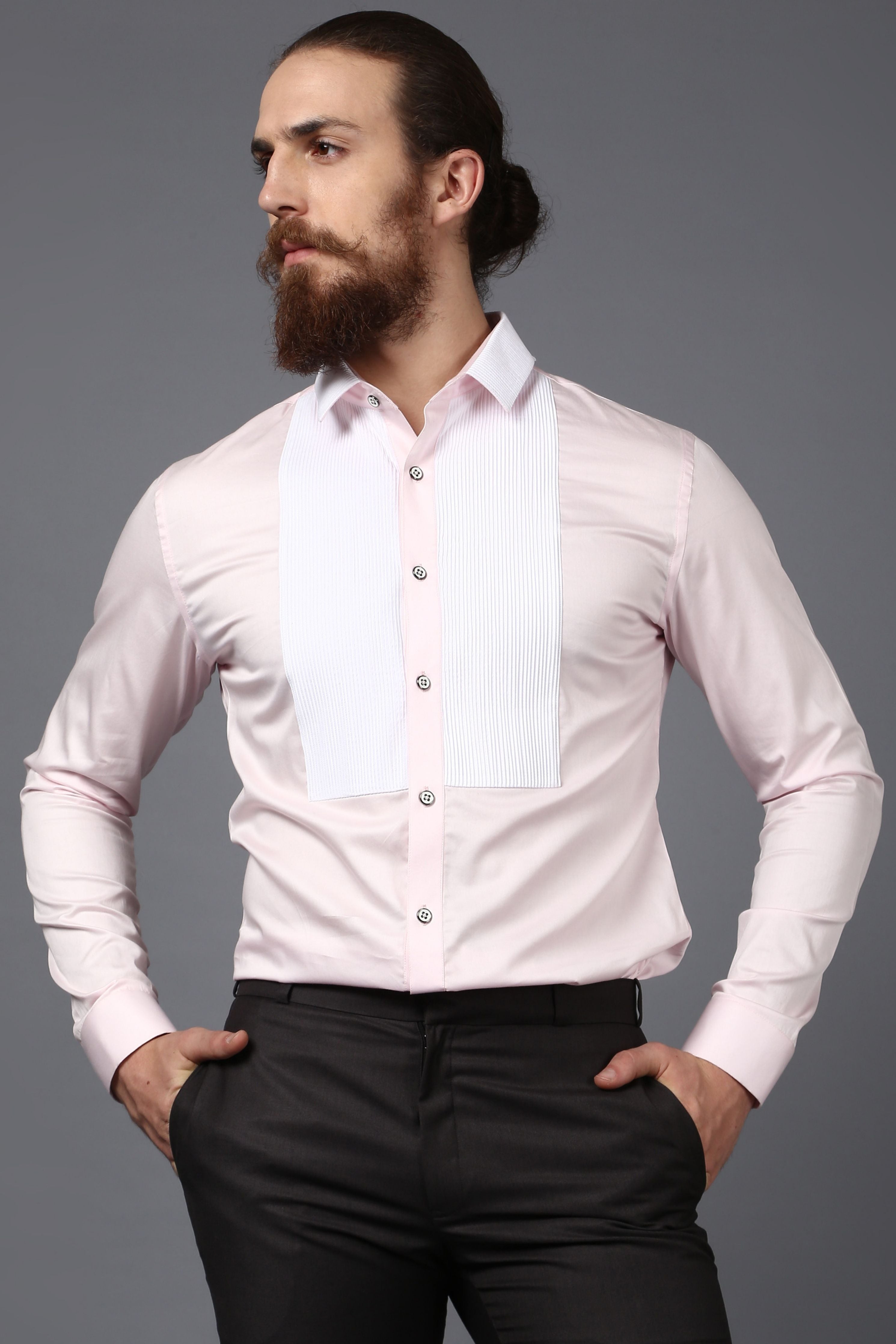 Pintuck Shirt In Pink