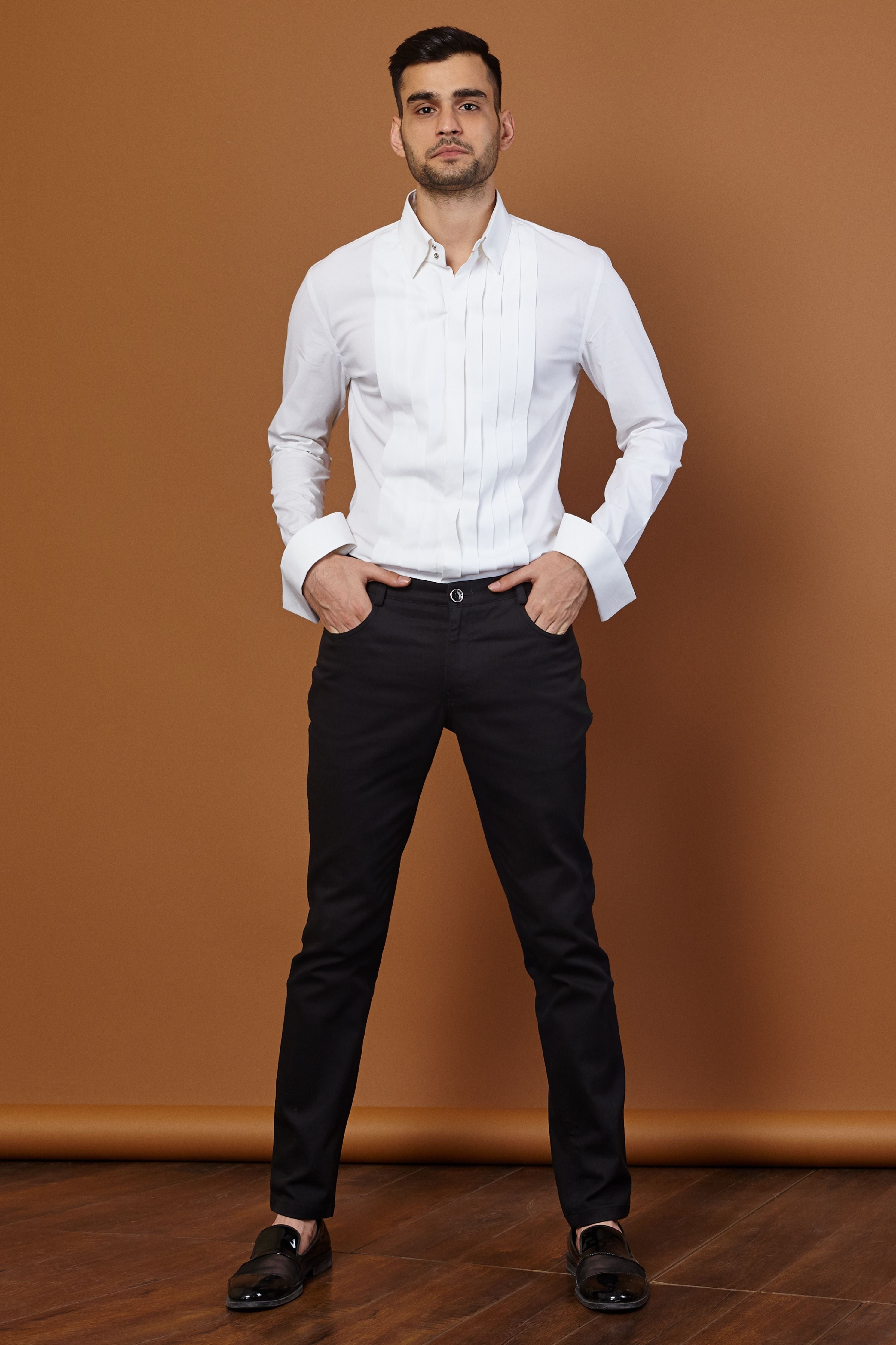 Pleated Tux Shirt