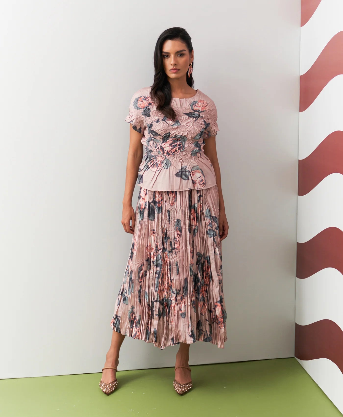 PEACH JASMIN SKIRT SET