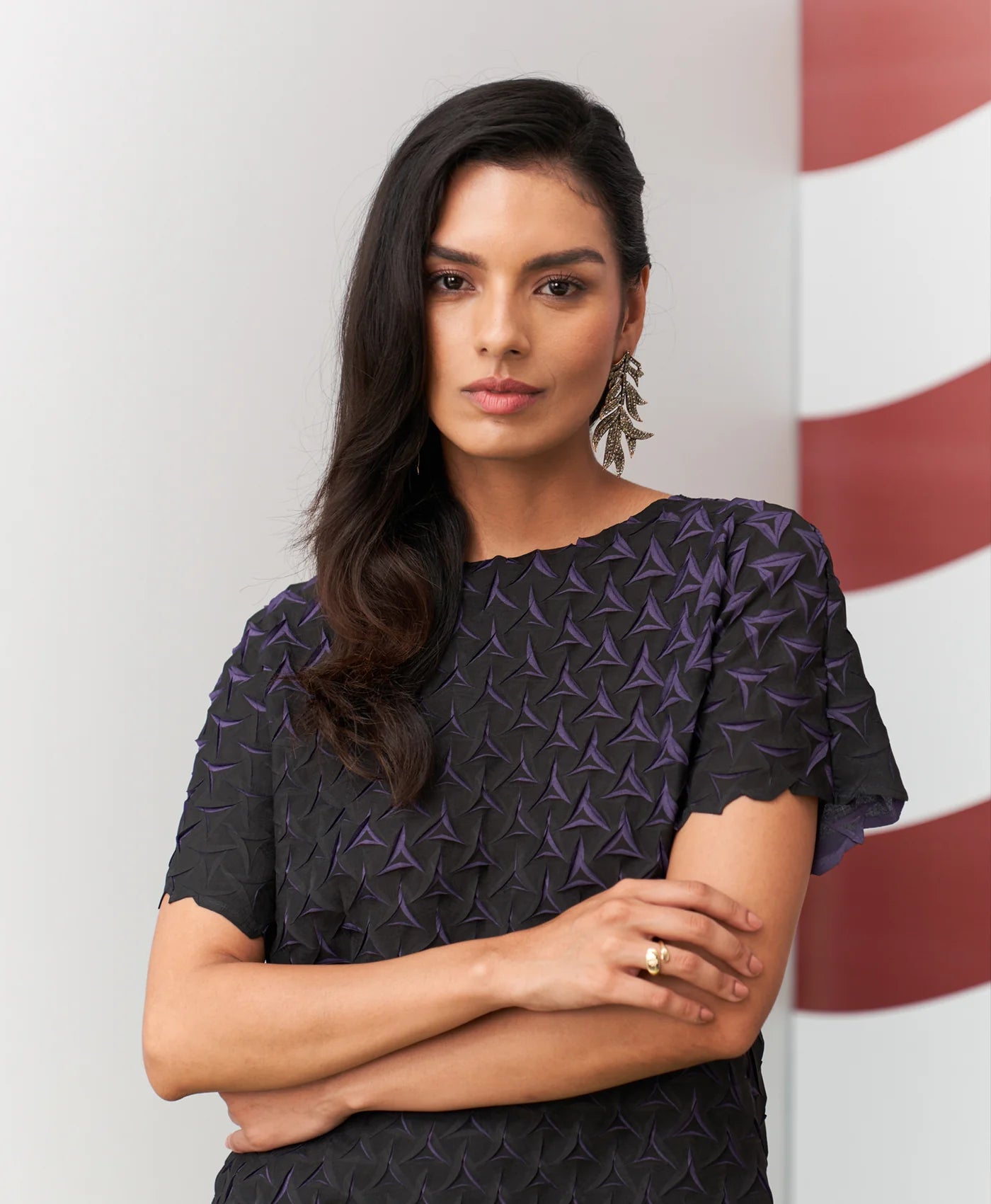 PURPLE BLACK ALTO SKIRT SET