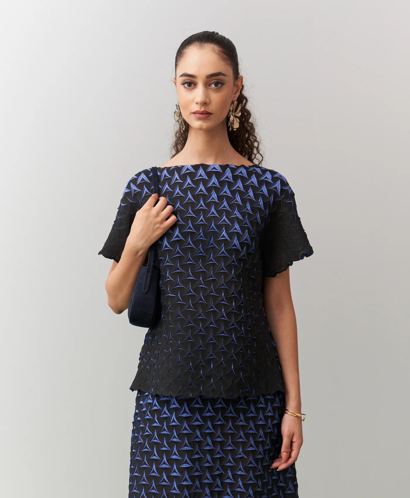 BLUE BLACK ALTO SKIRT SET