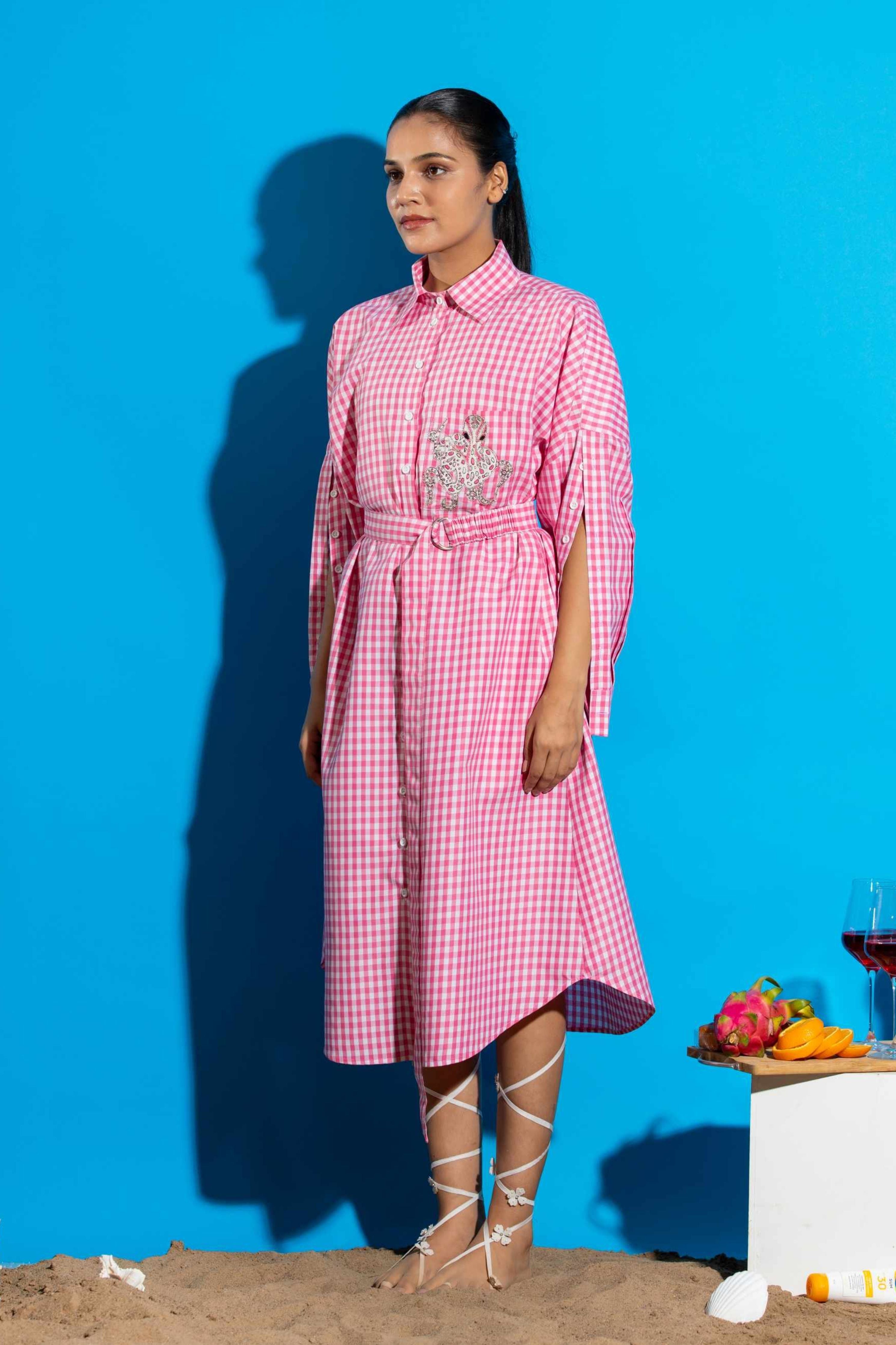 Pink Polypus  Pocket Octopus Dress