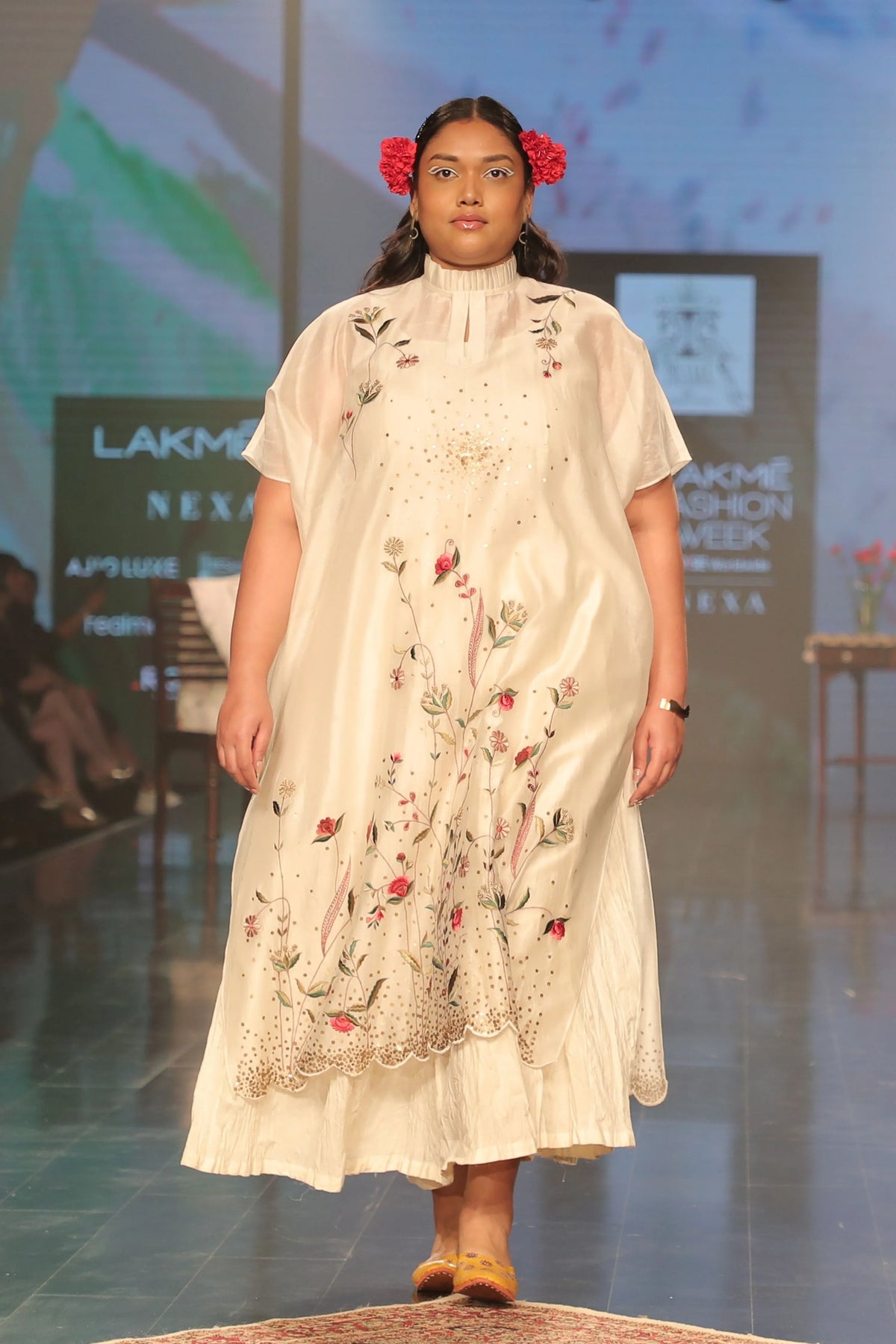 Ivory Floral Dress