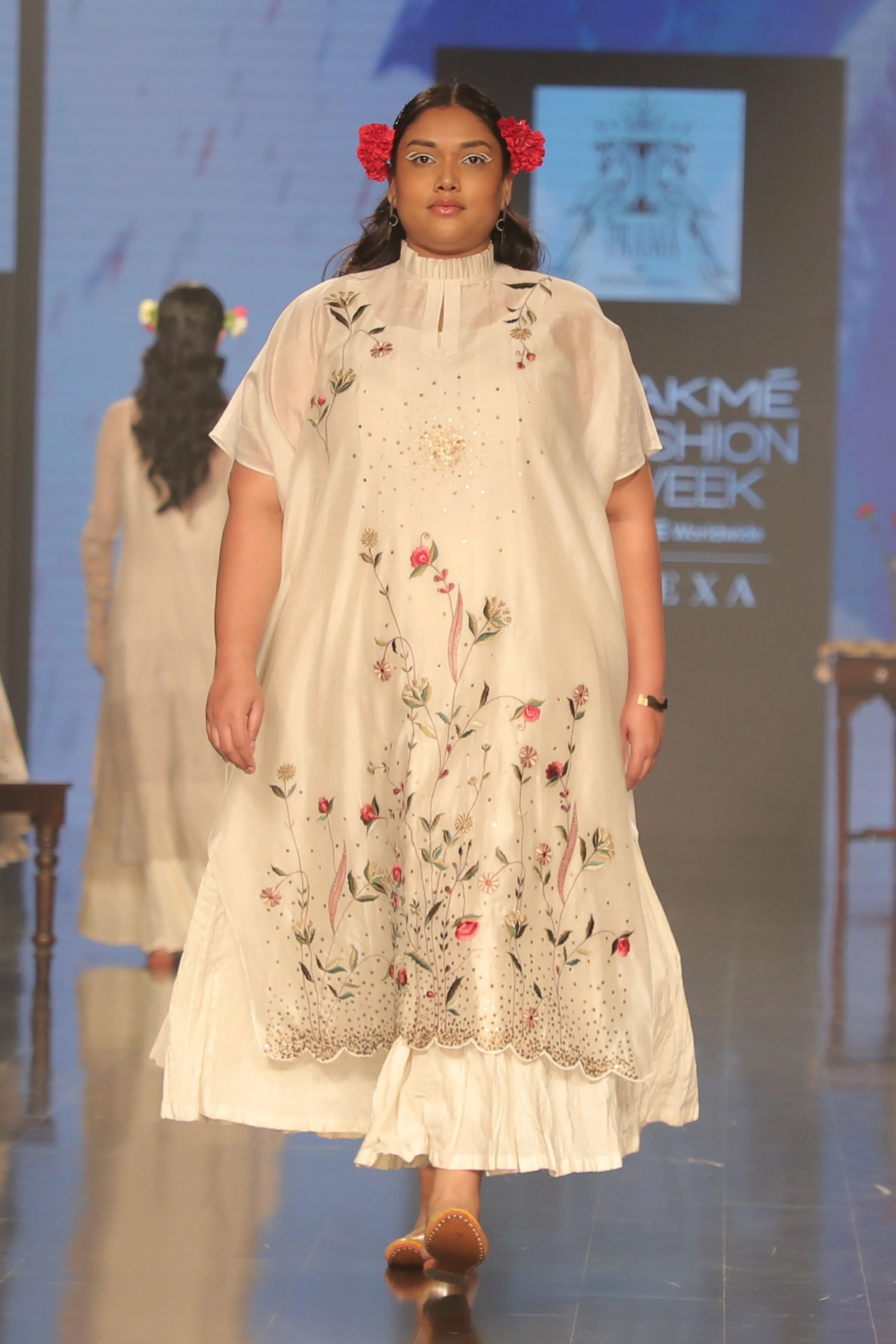Ivory Floral Dress