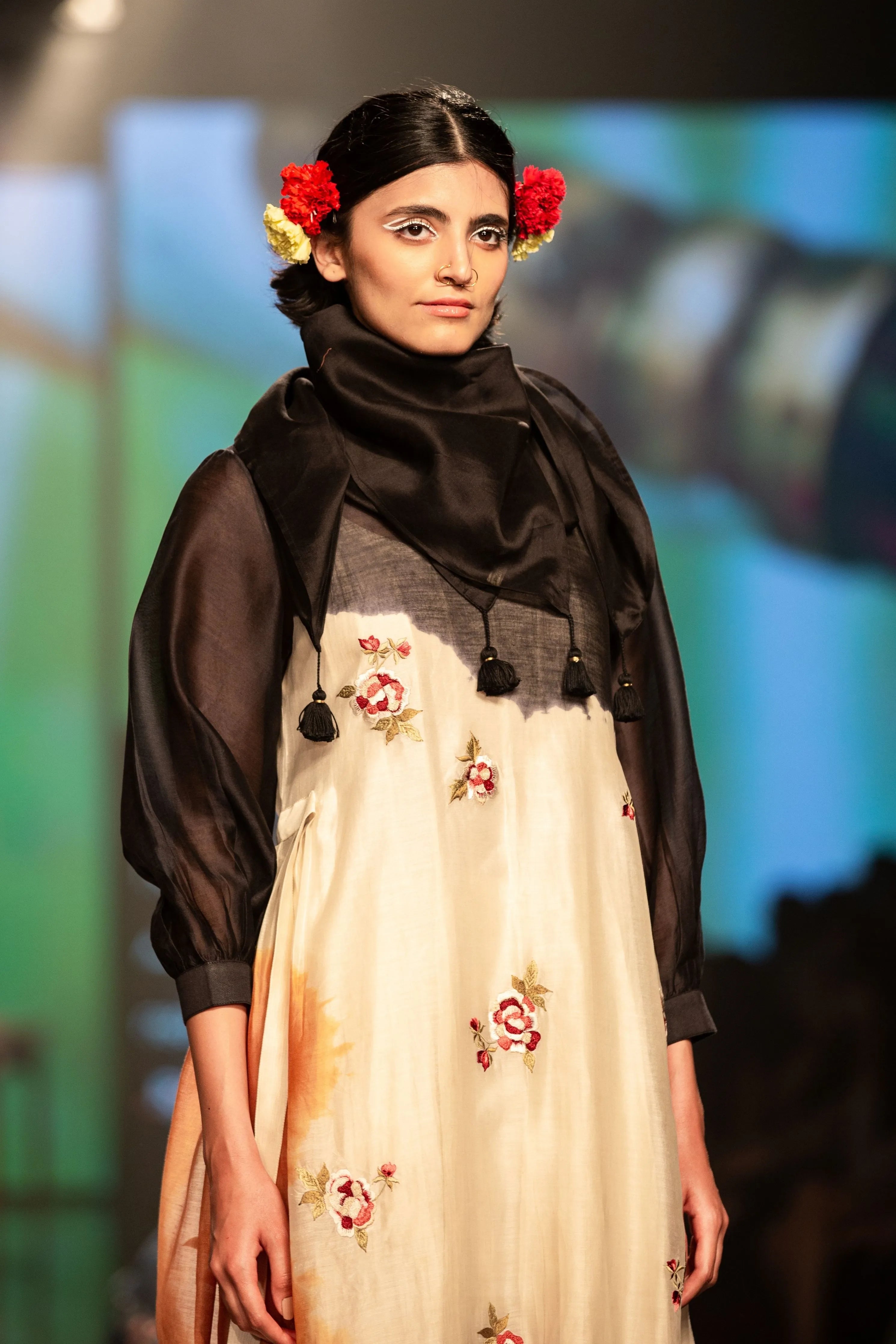 Ivory & Burnt Orange Kurta Set