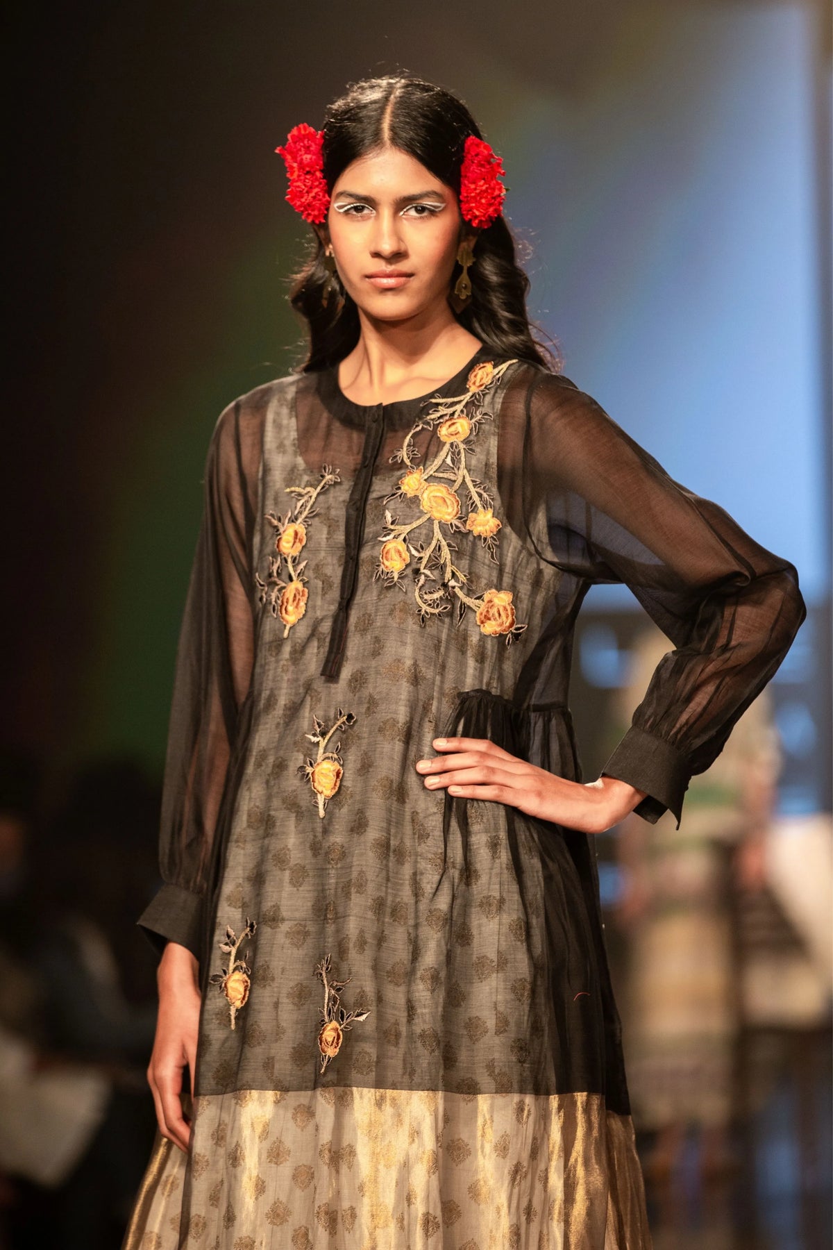 Black & Gold Kurta Set