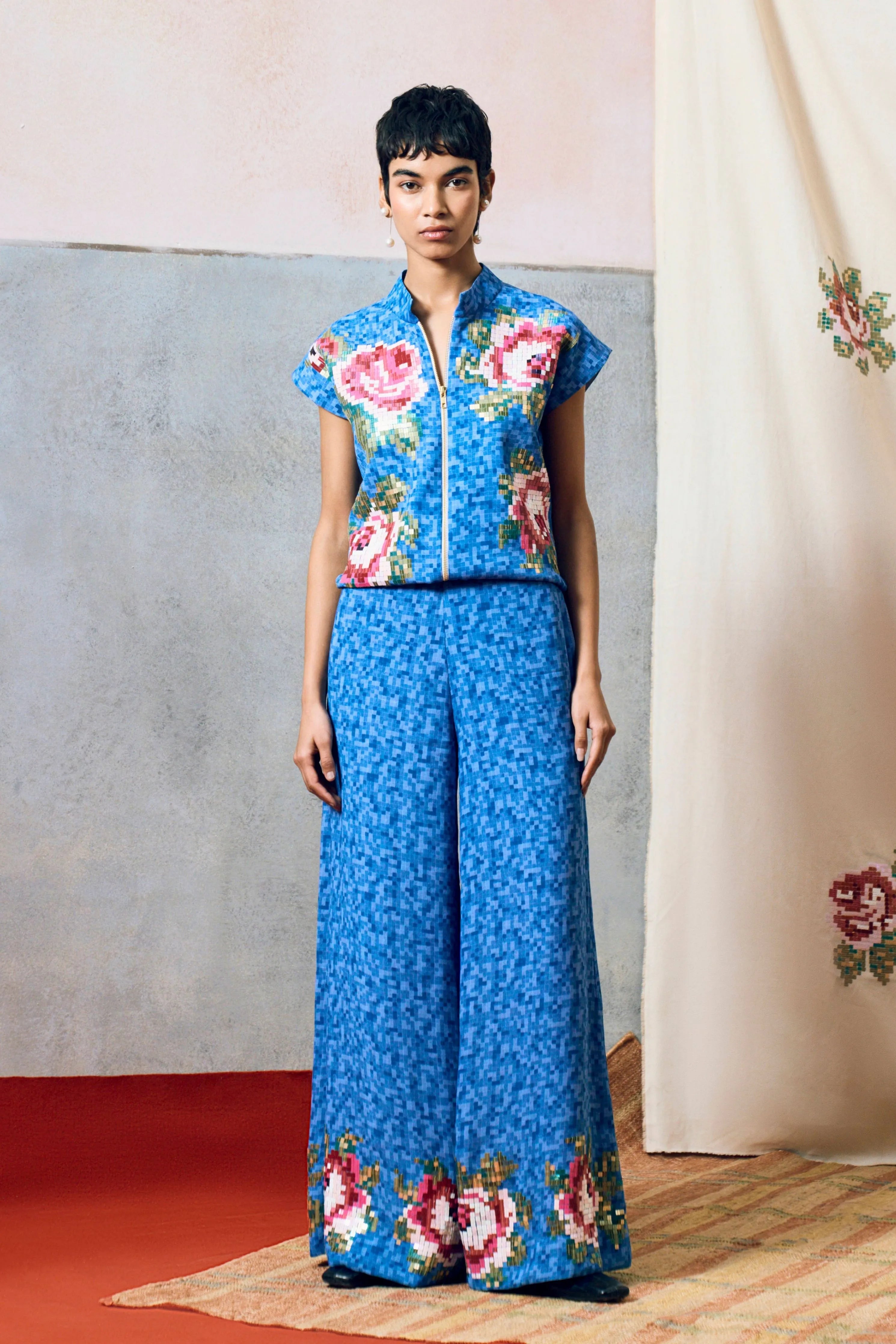Corsica Crop Top Blue
