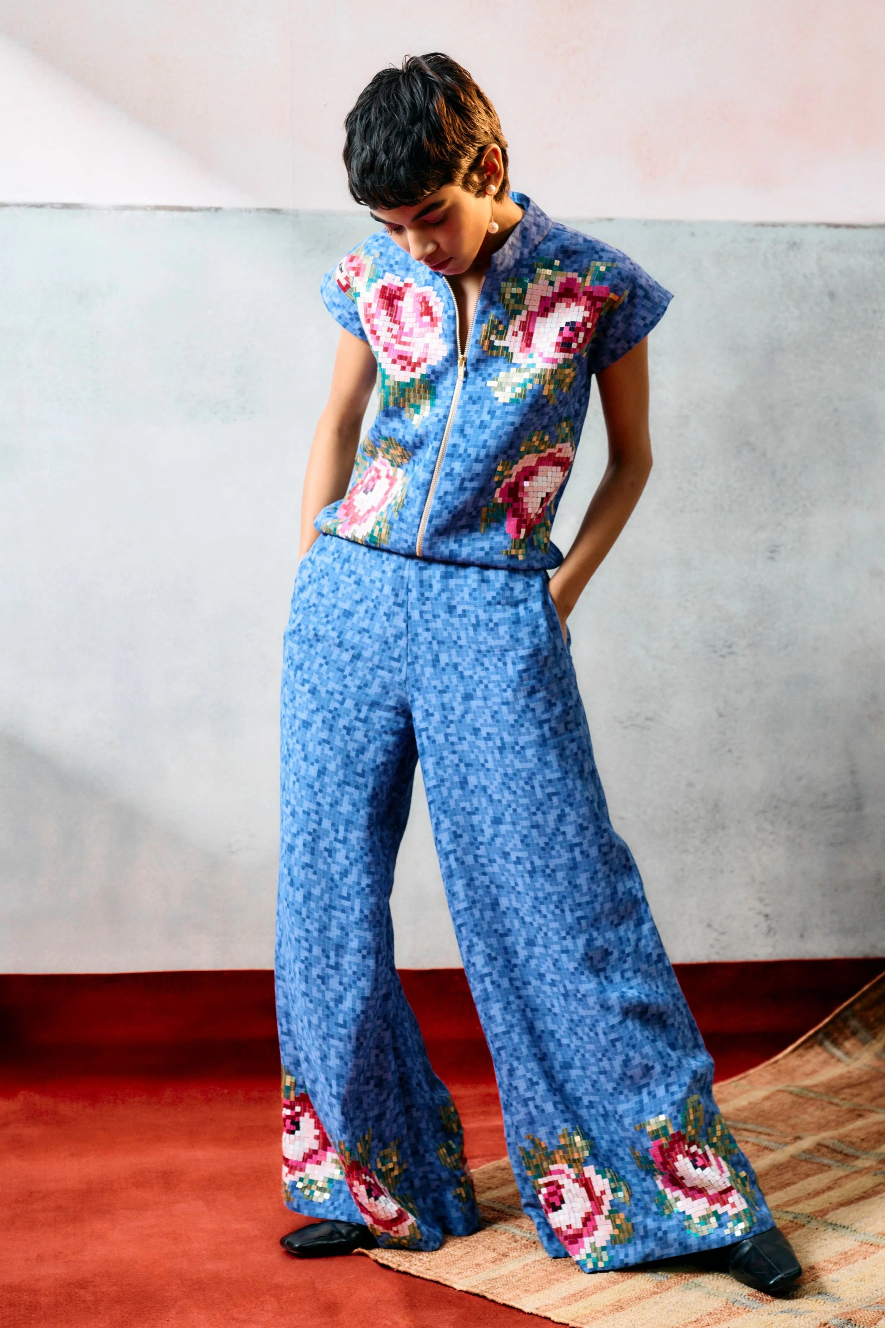 Corsica Crop Top Blue
