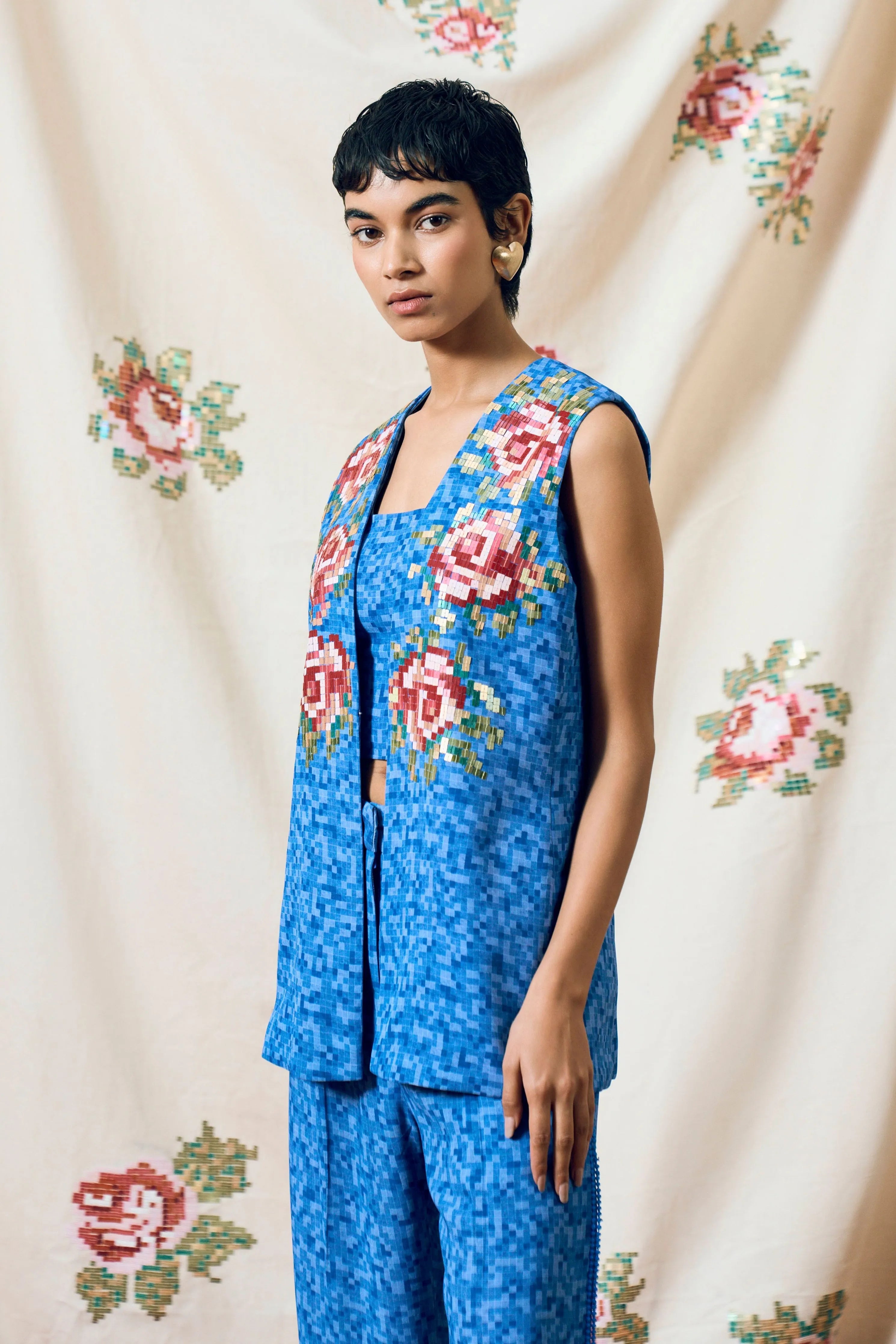 Milos Jacket Set Blue