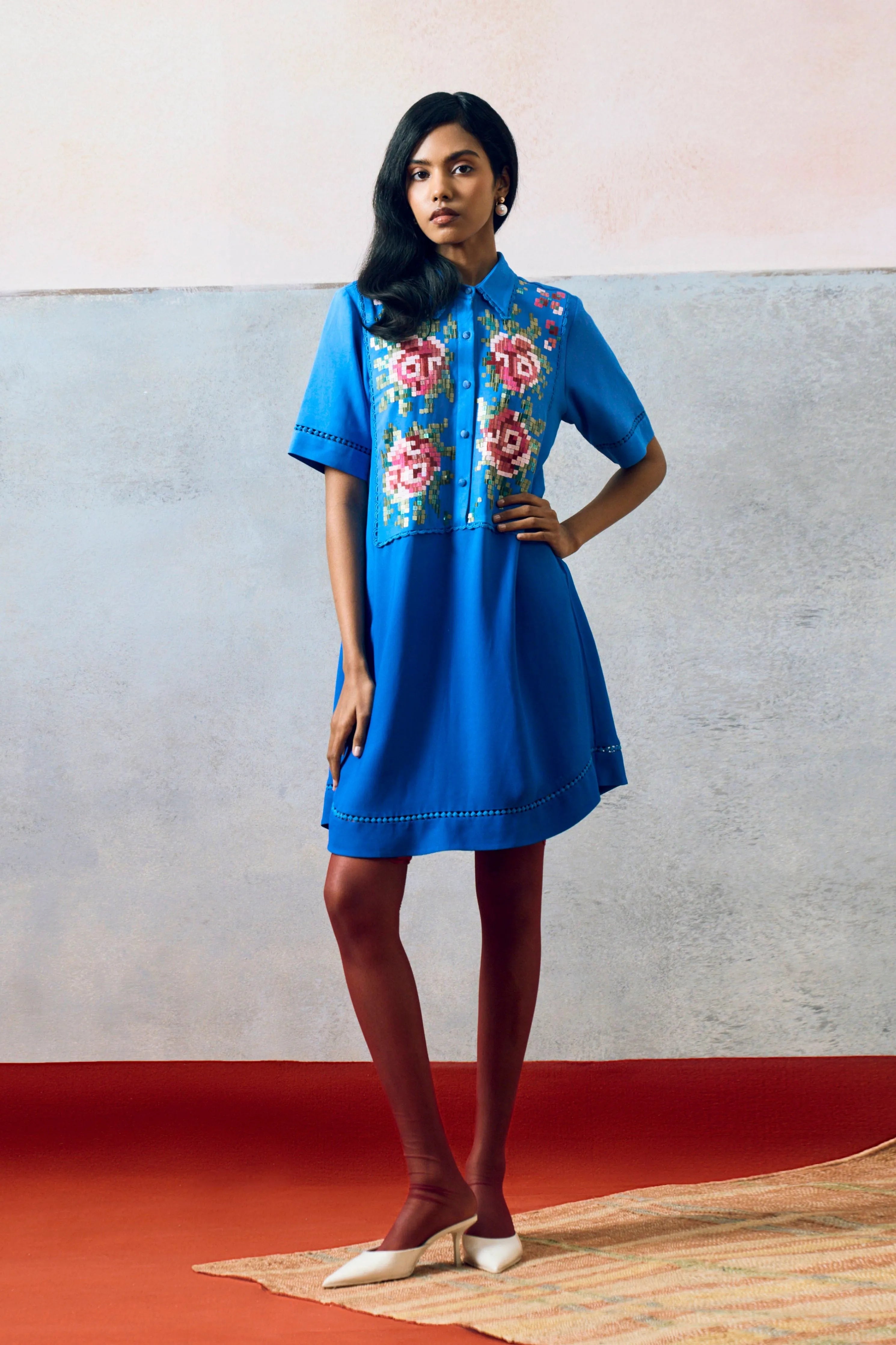 Ponza Shirt Dress Blue