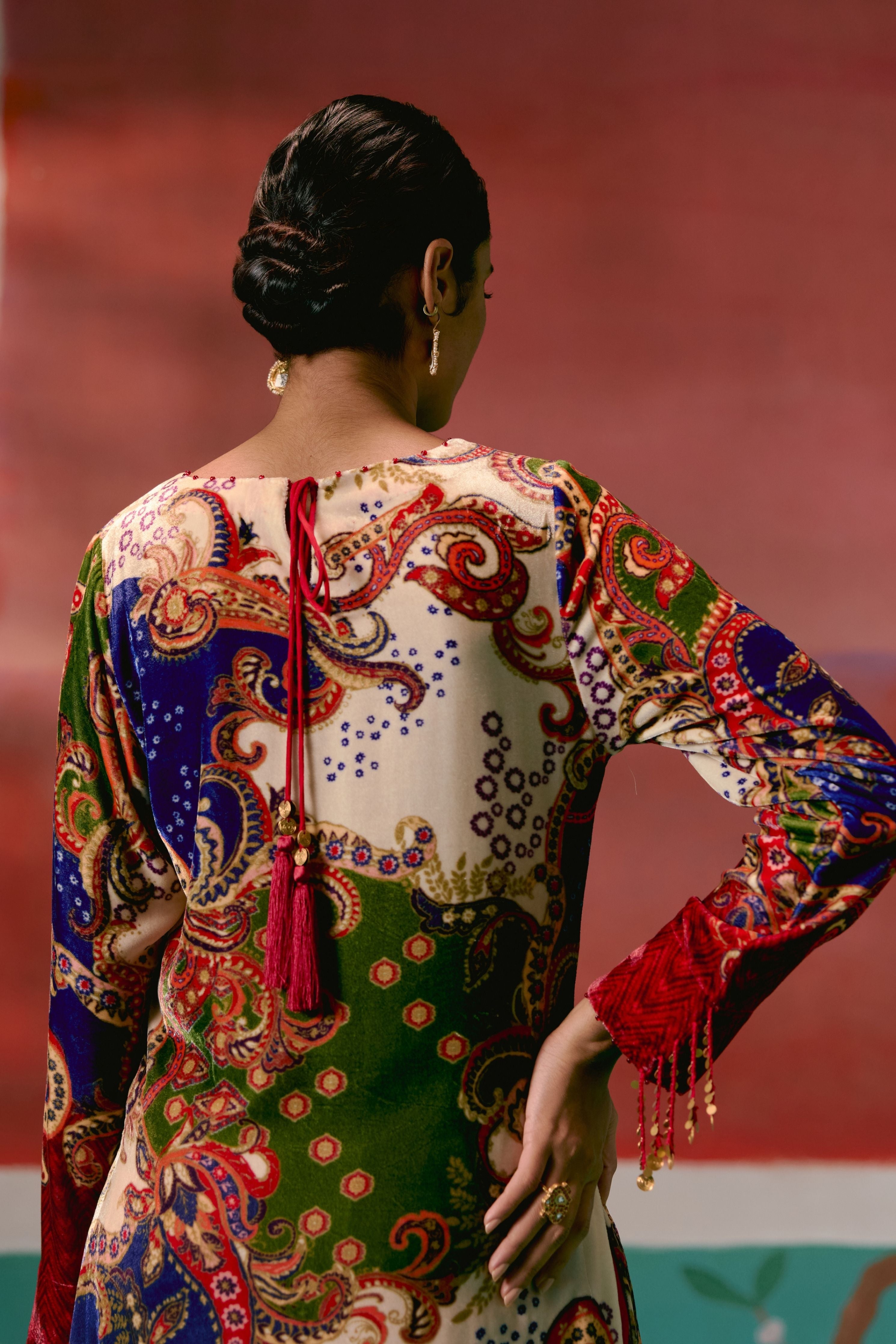 Paisley Velvet Kurta Set