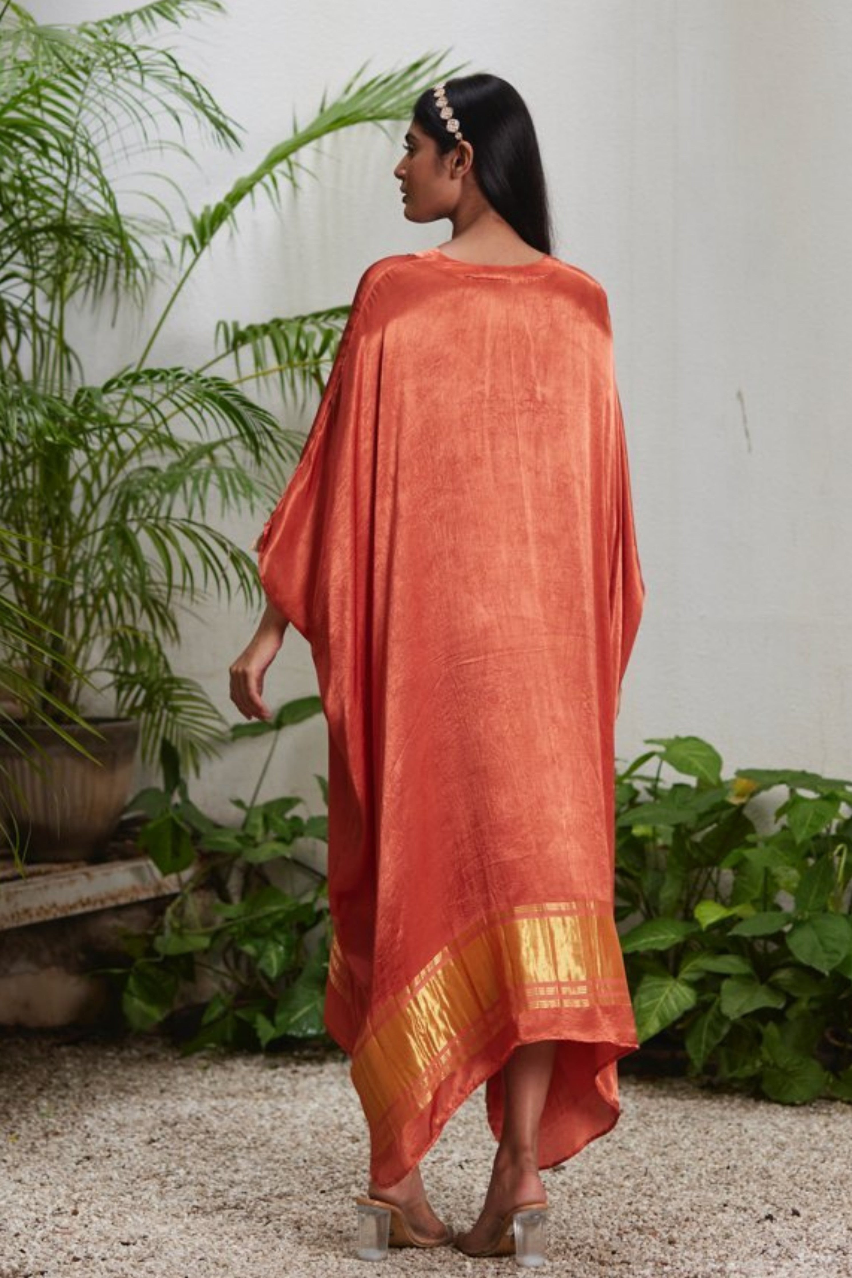 Peach Gold Kaftan
