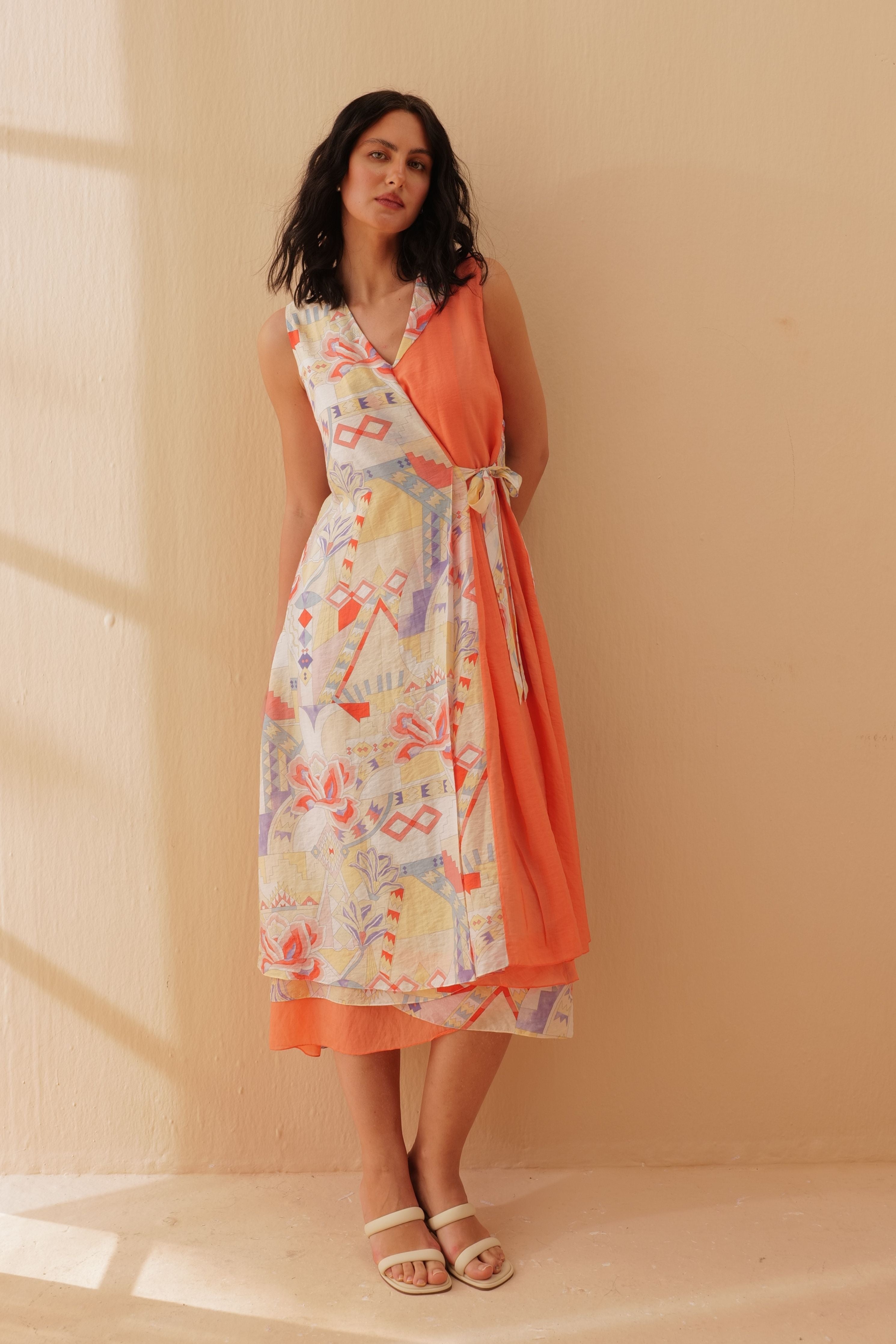 Peach Jigsaw Dress