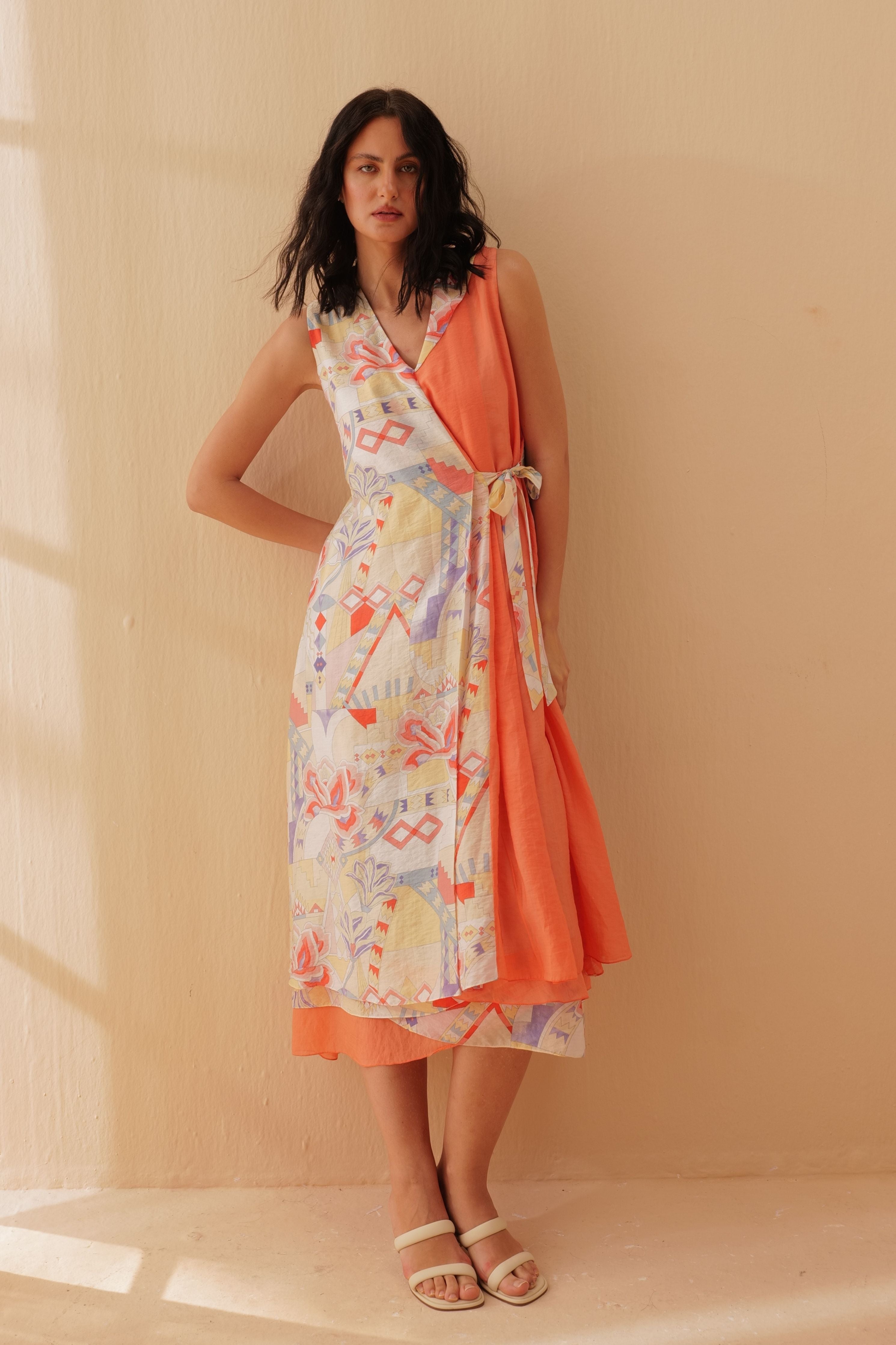 Peach Jigsaw Dress