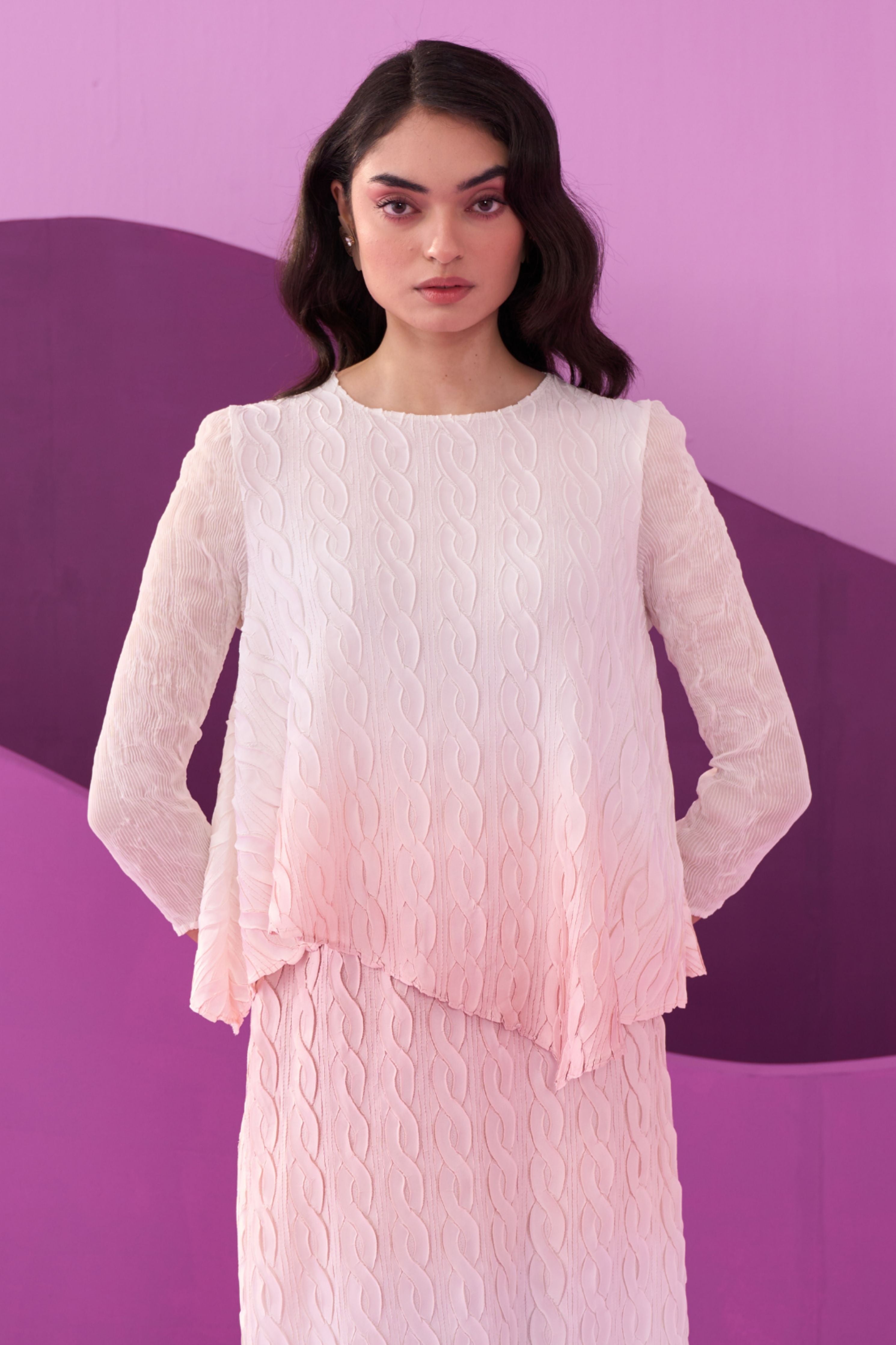 Pink Clarey Skirt Set