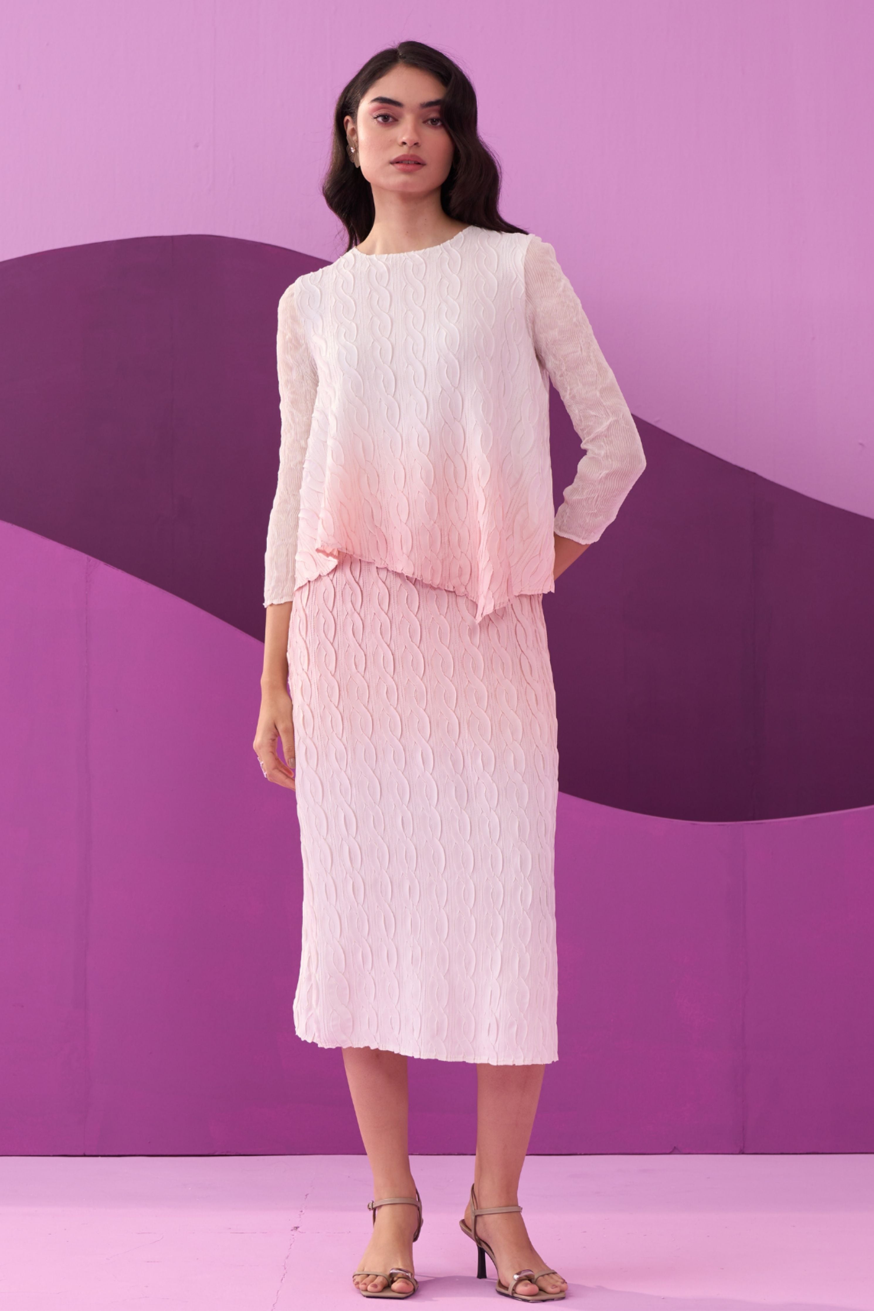 Pink Clarey Skirt Set
