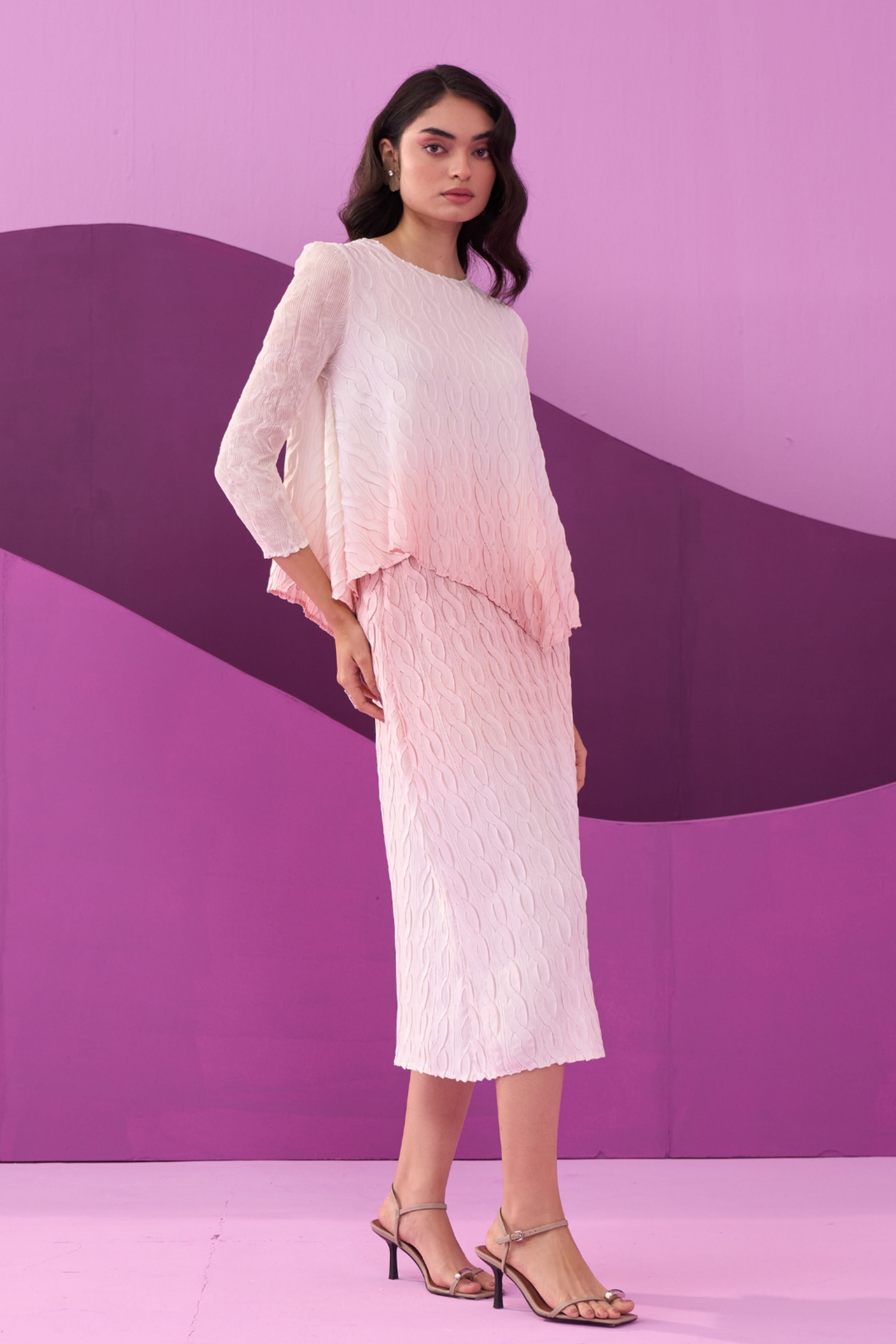 Pink Clarey Skirt Set