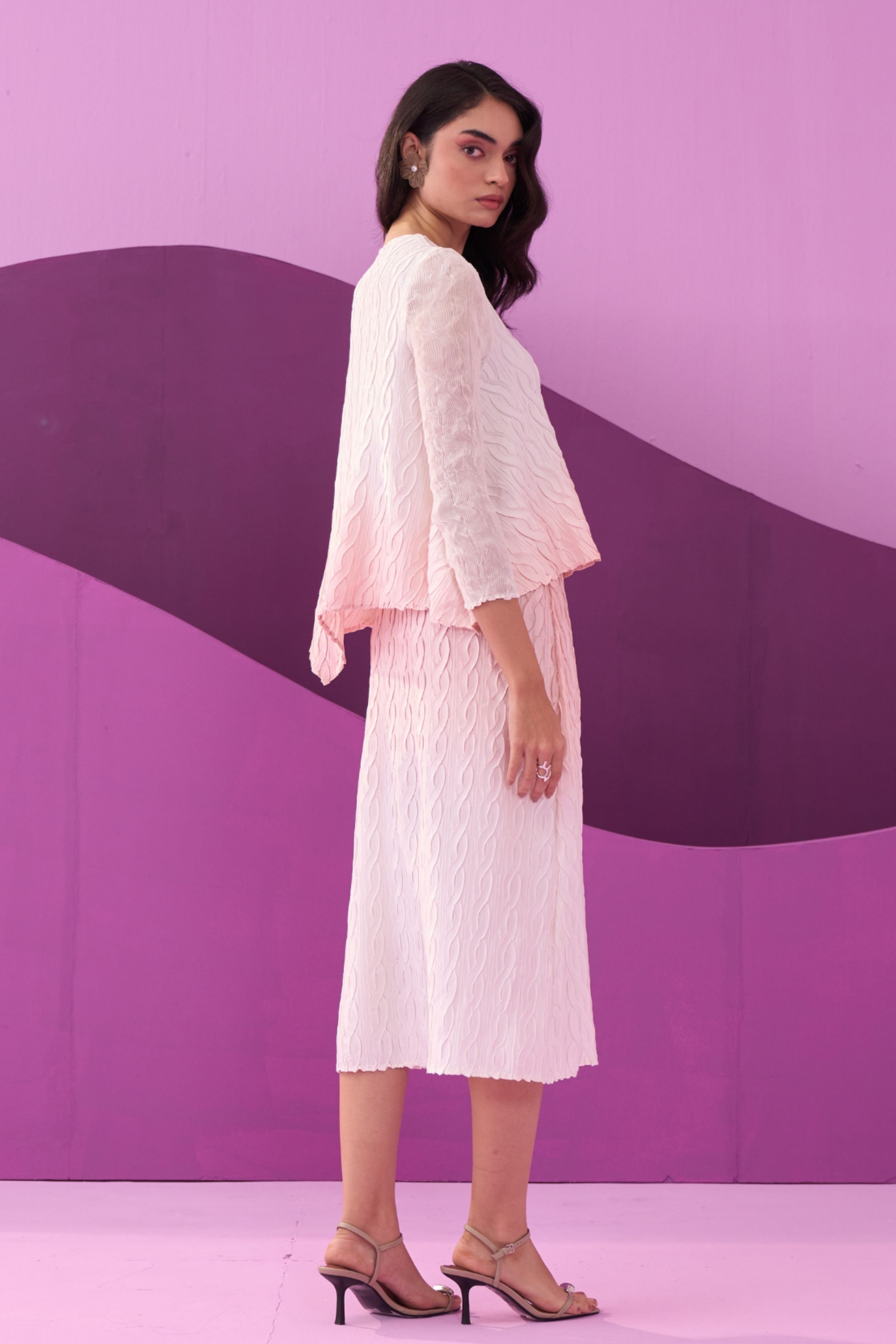 Pink Clarey Skirt Set