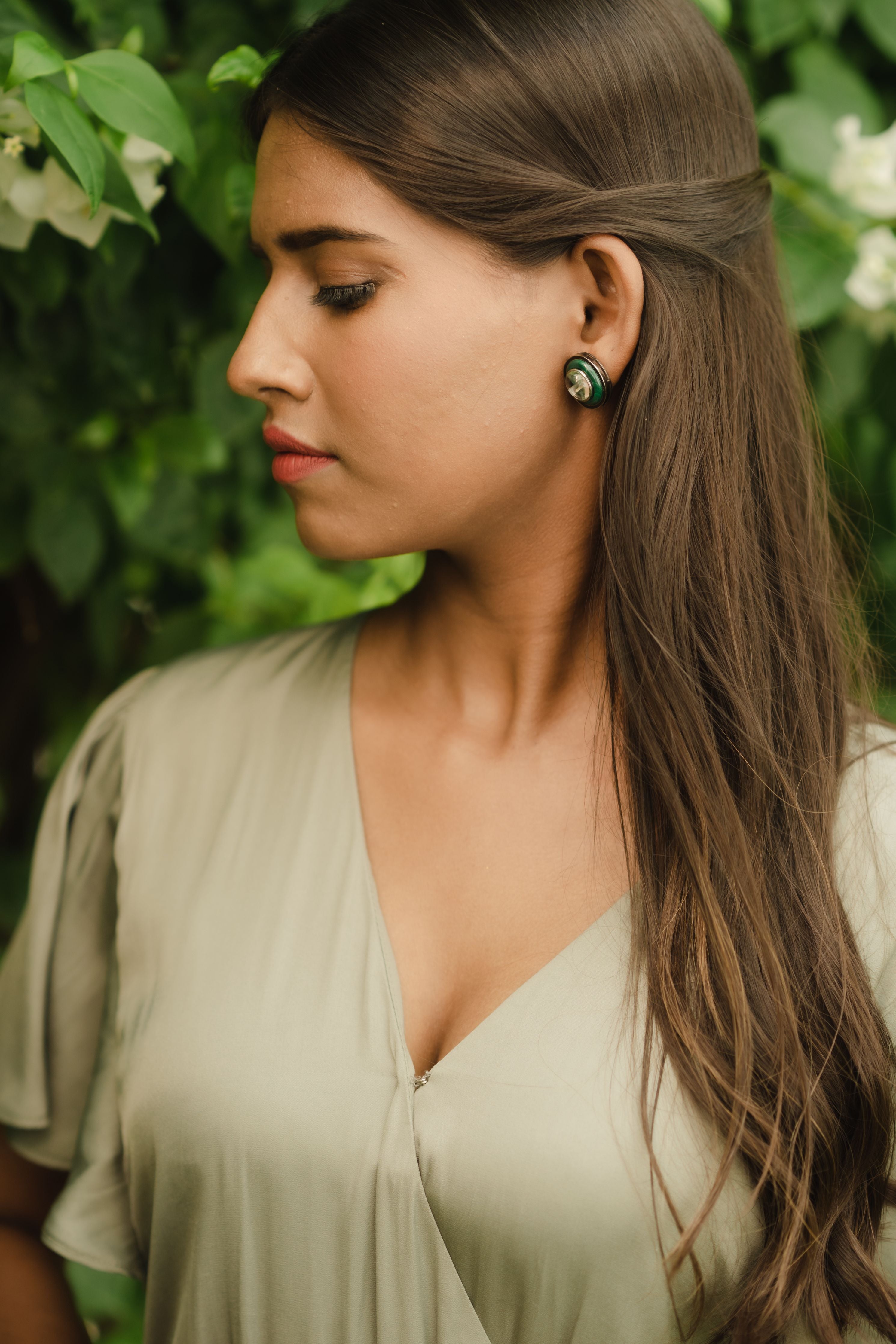 Prasiolite Duo Convertible Earrings