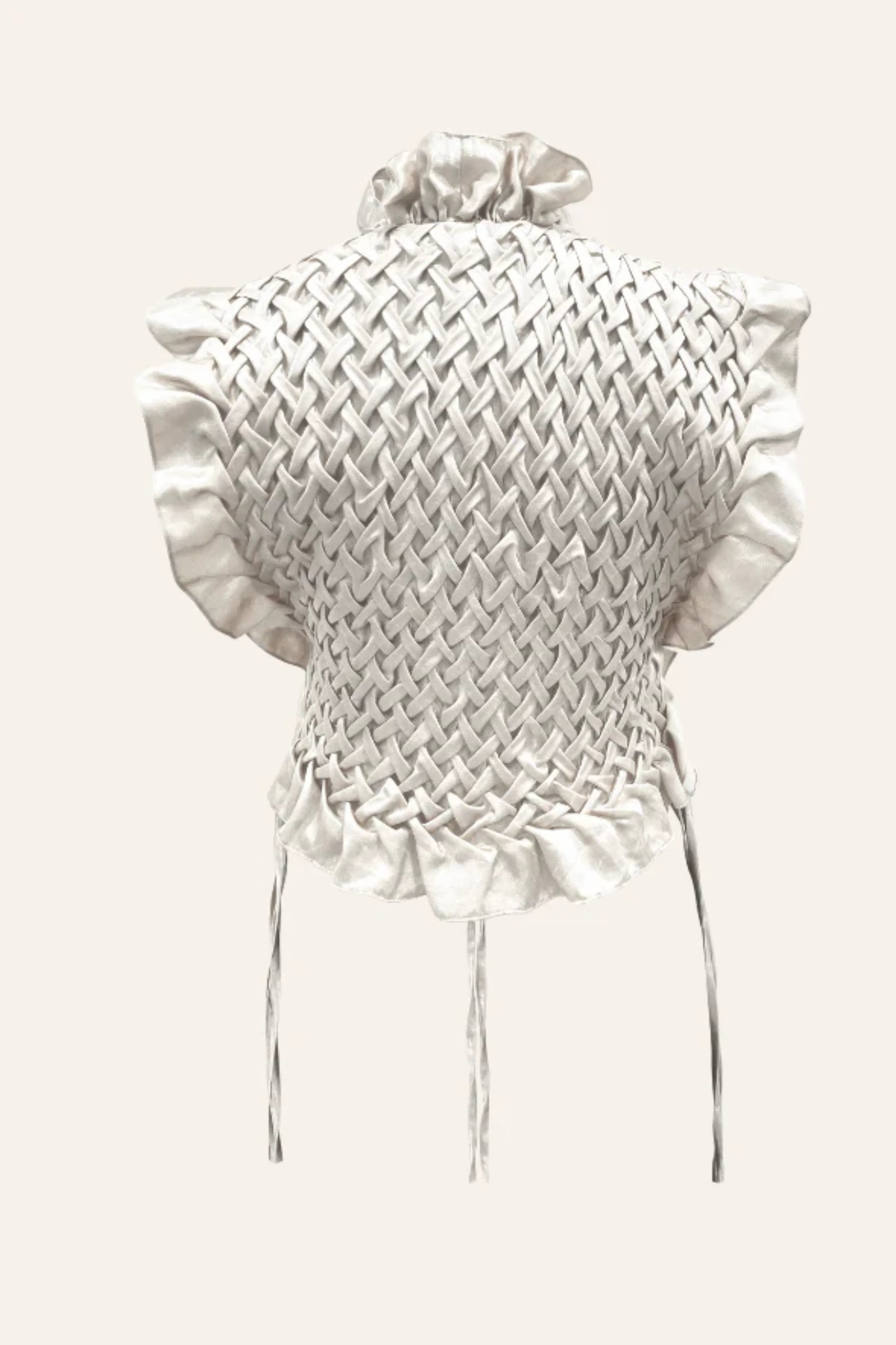 Phoenix Mashru Bib in White