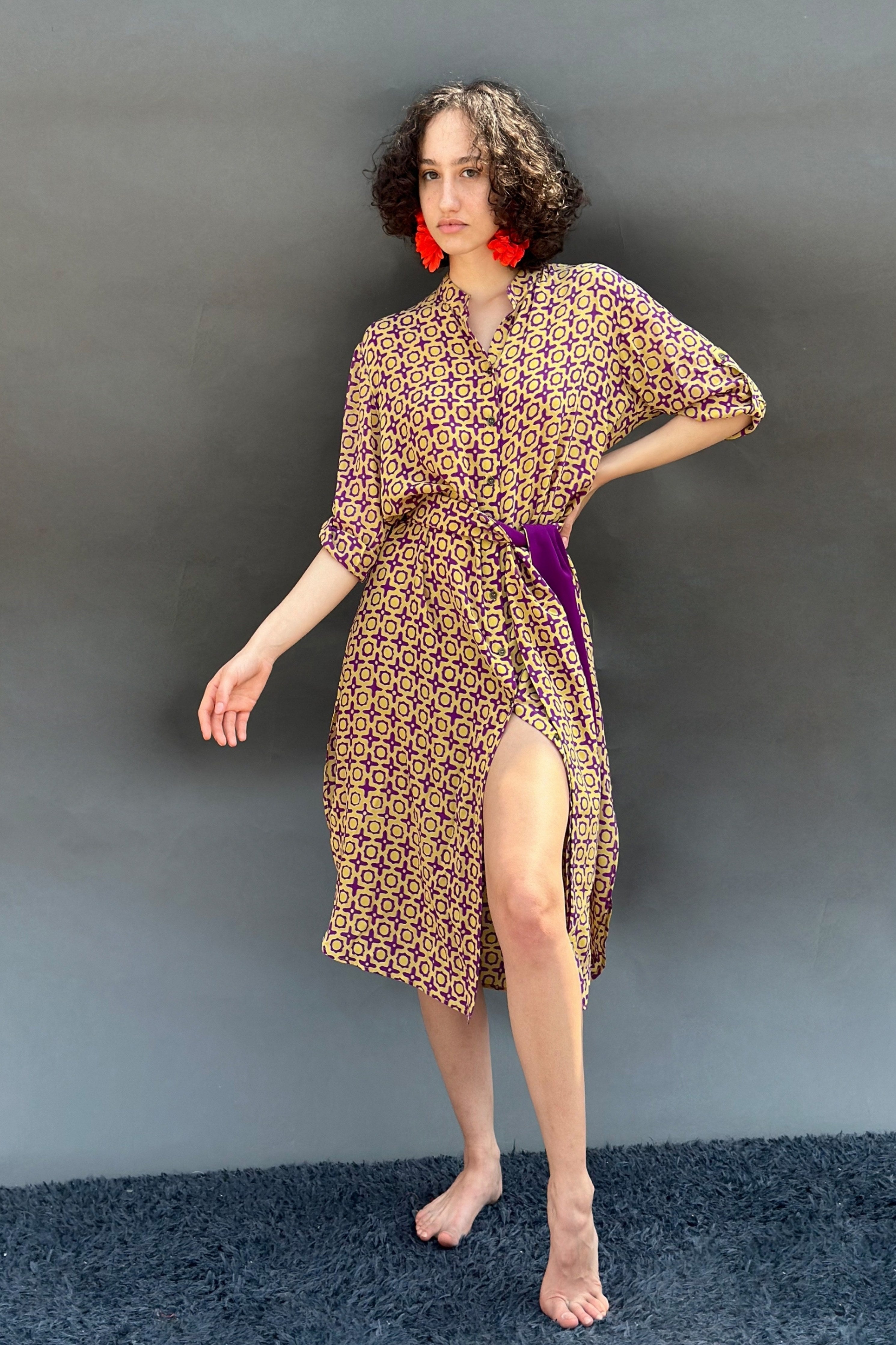 Purple &Yellow Dress