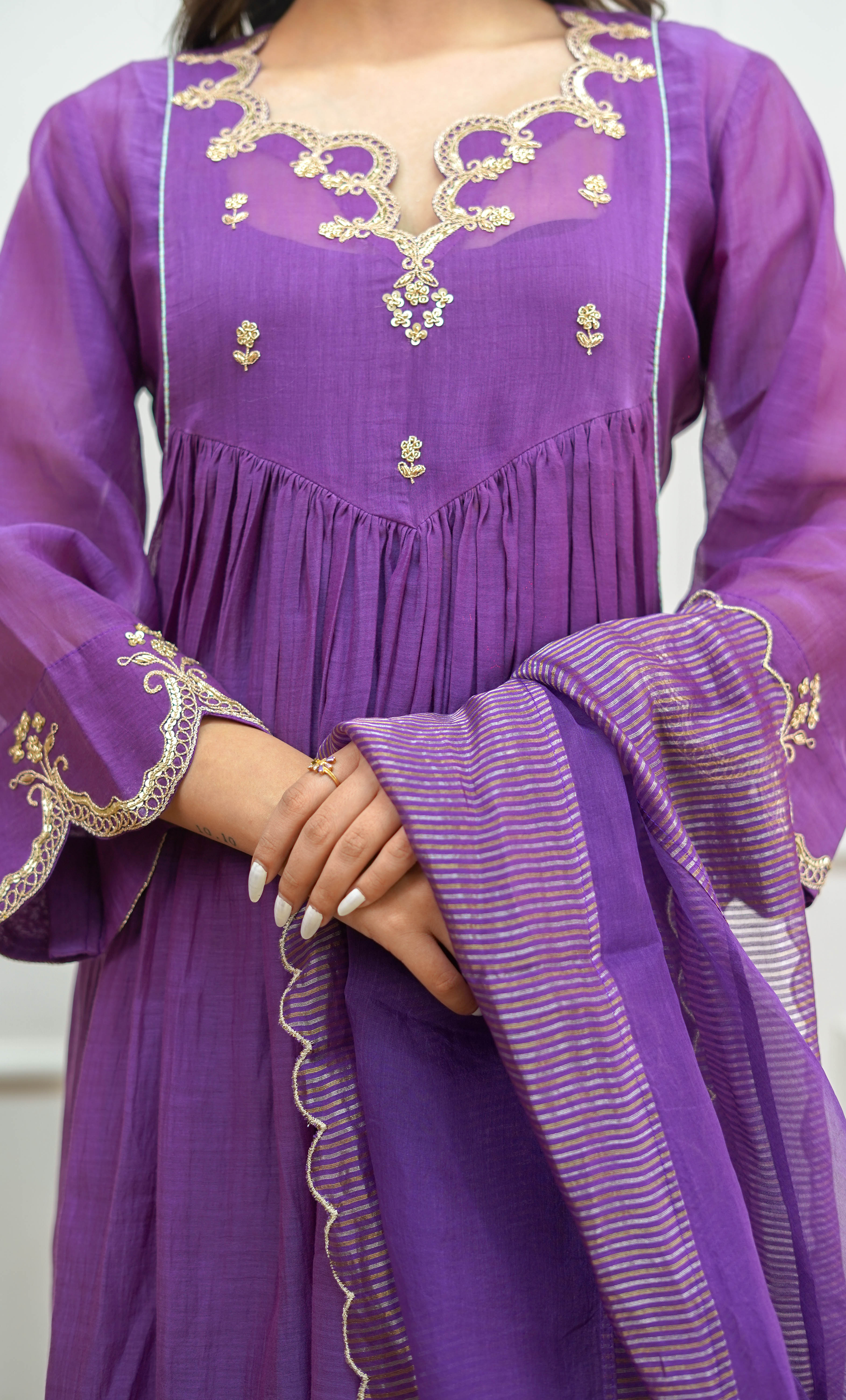 Purple Noor Kurta Set
