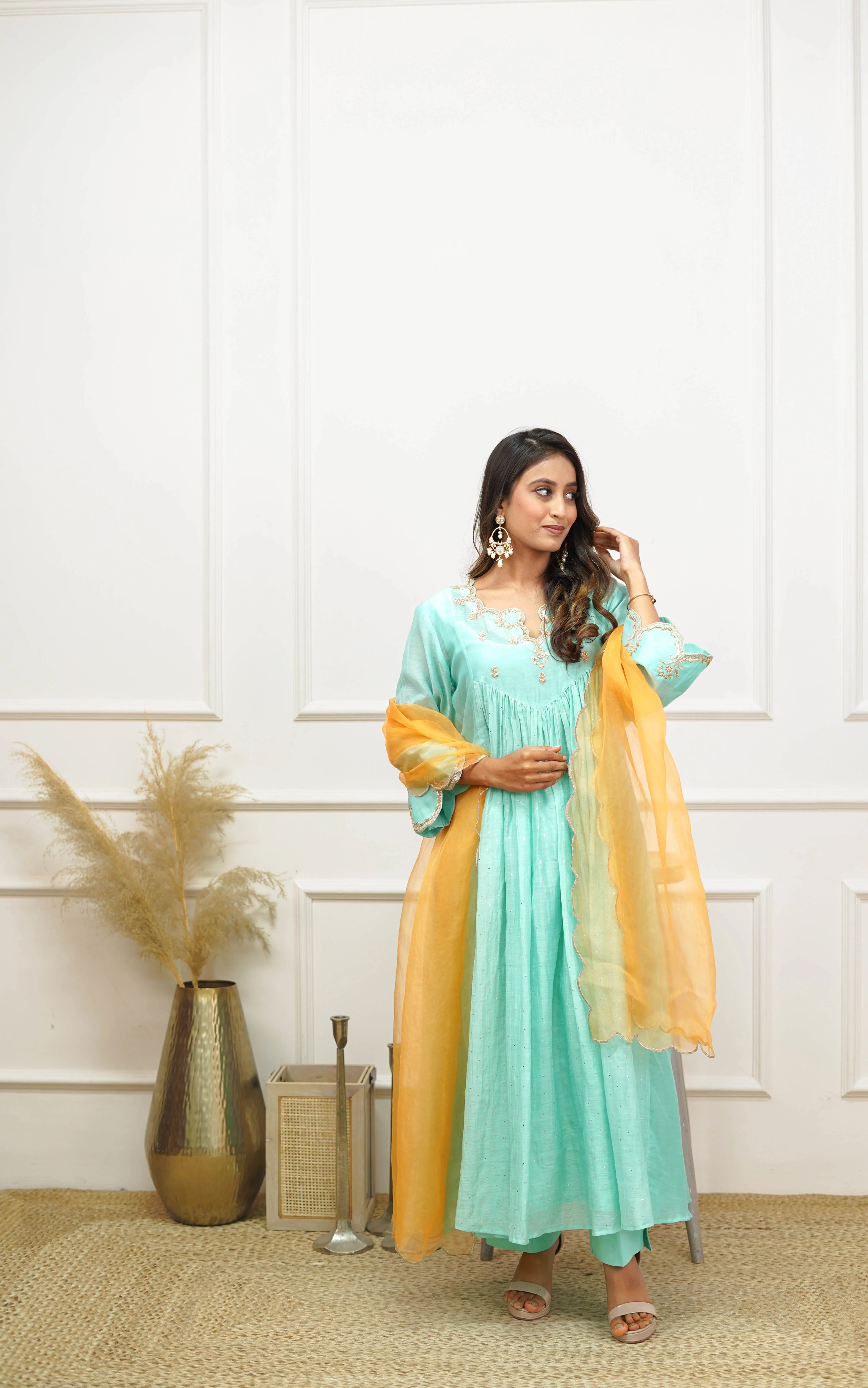 Turquoise Noor Kurta Set