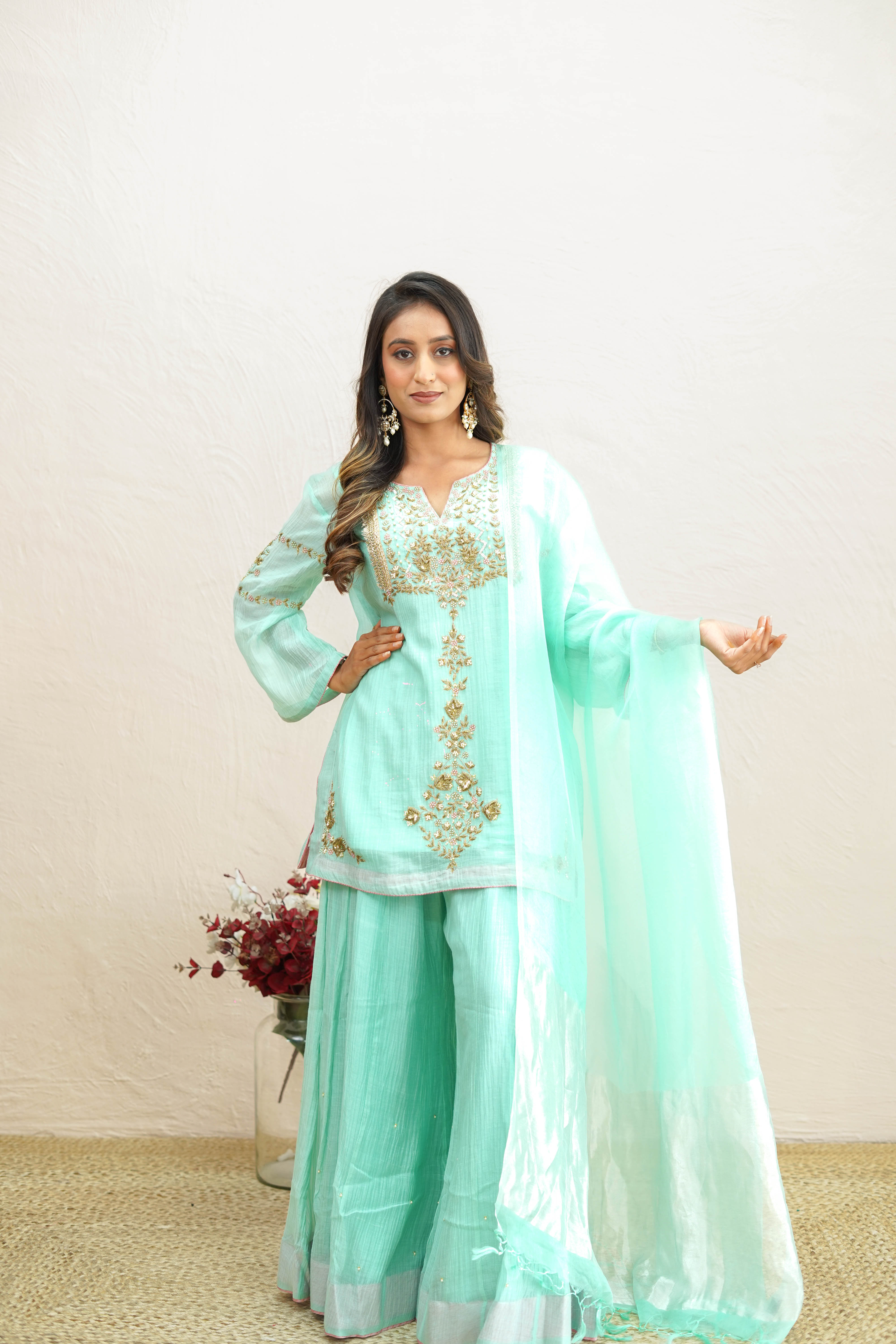 Turquoise Elegance Kurta Set