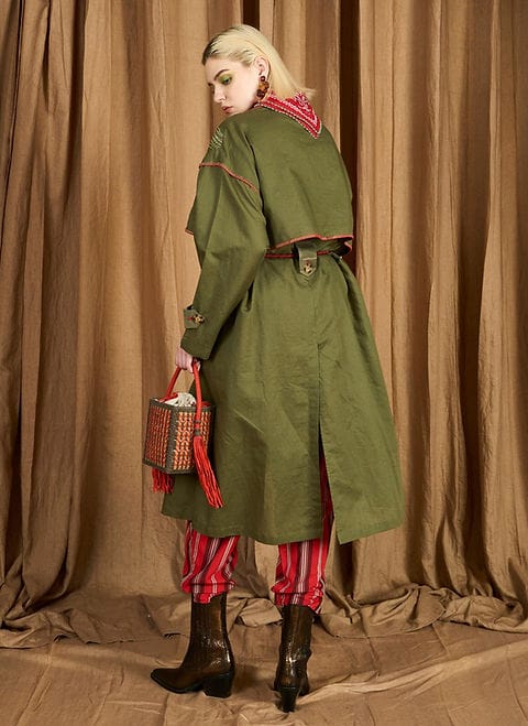 The Safari Trench With Hand Embroidered Details