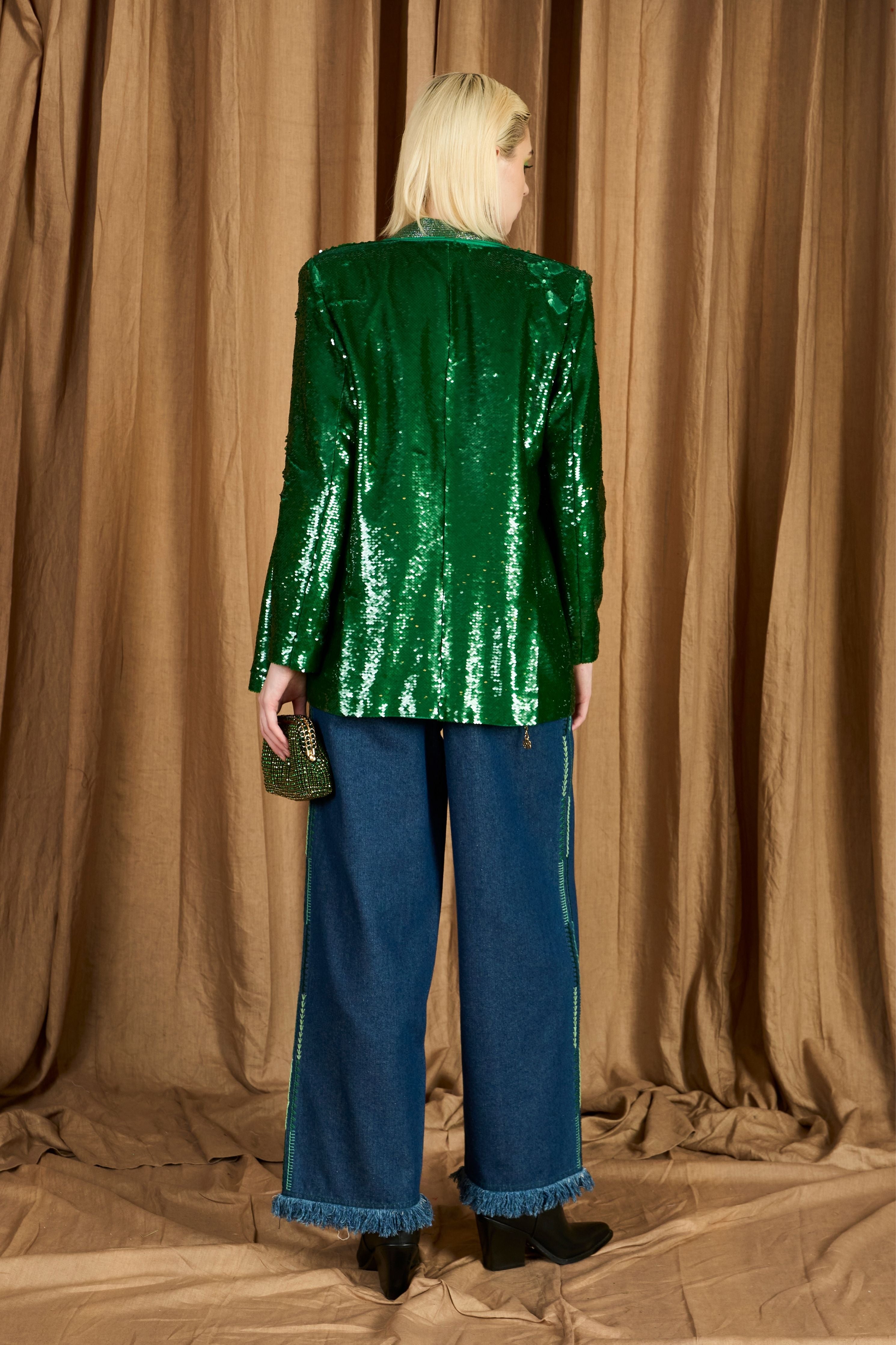 The Green Sequinned Blazer