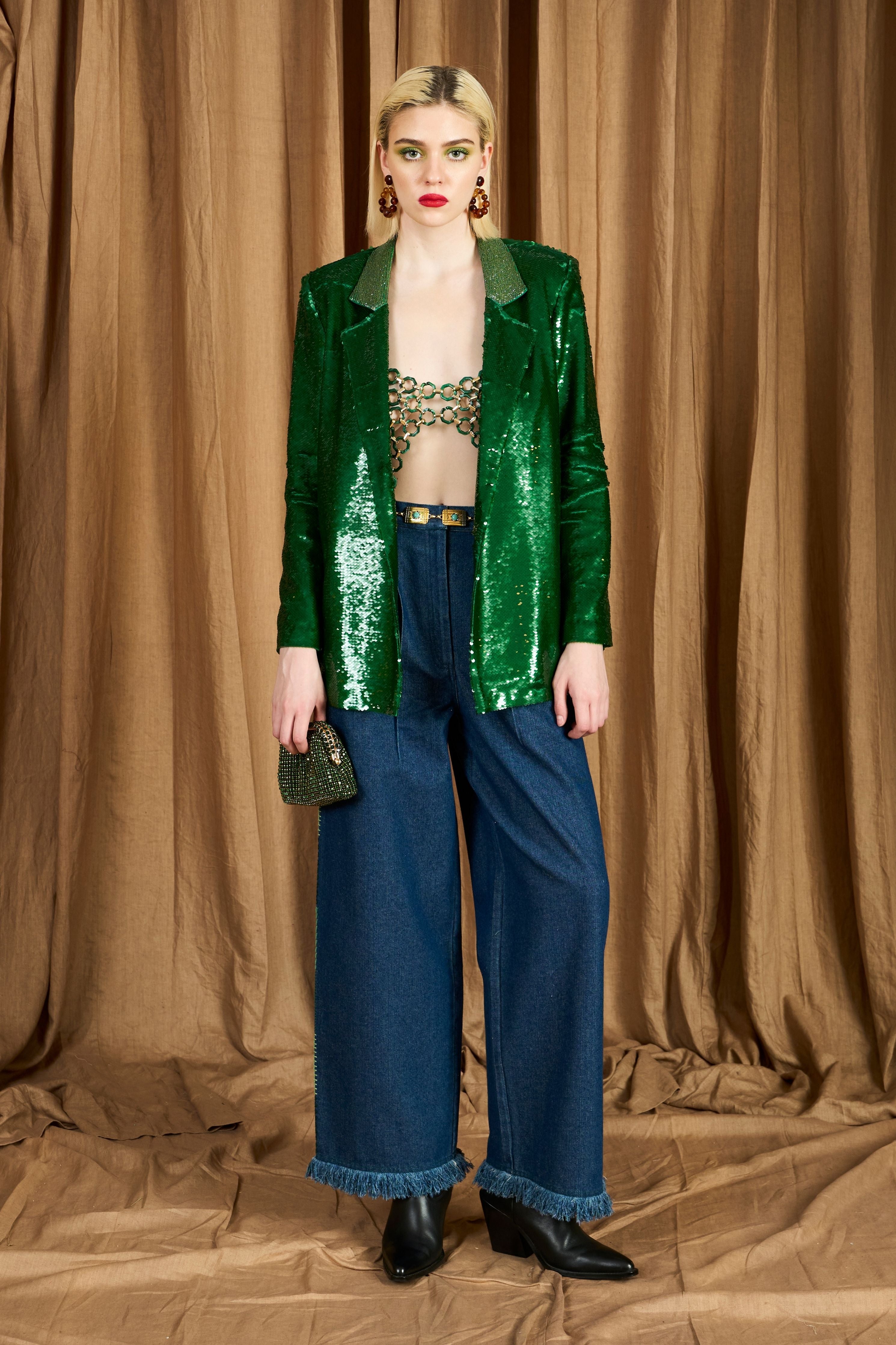 The Green Sequinned Blazer
