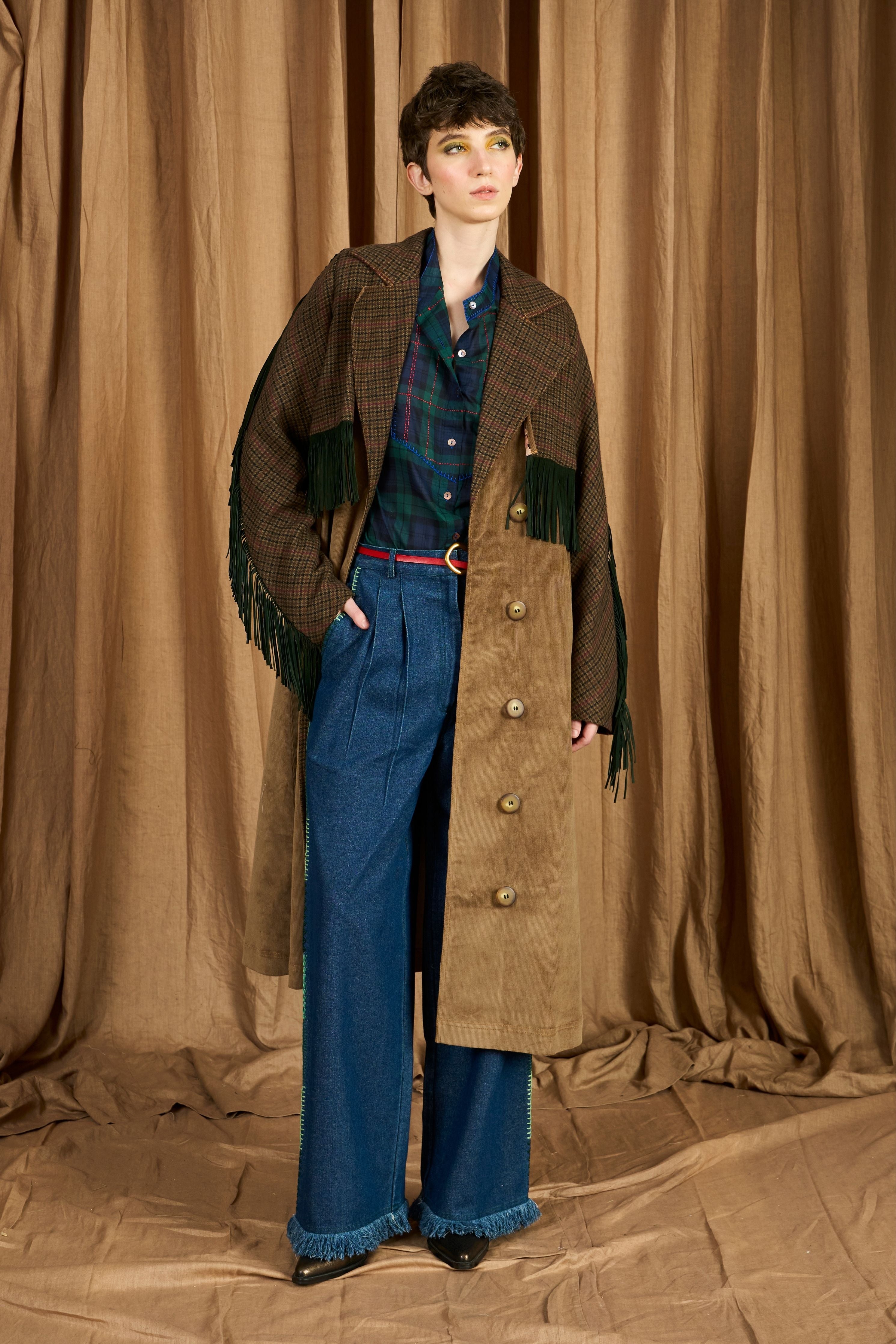 The Autumn Trench W Leather Fringes