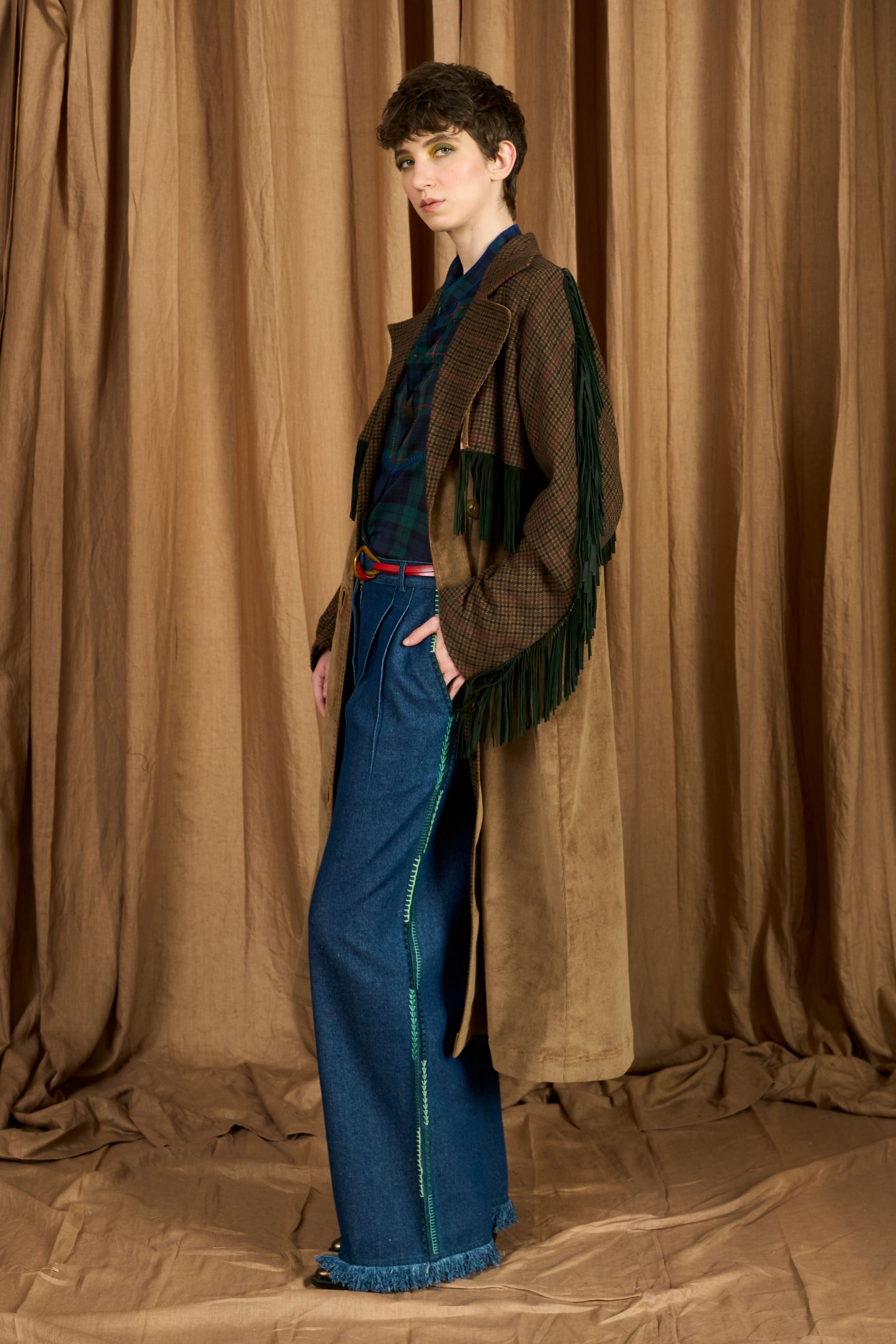 The Autumn Trench W Leather Fringes