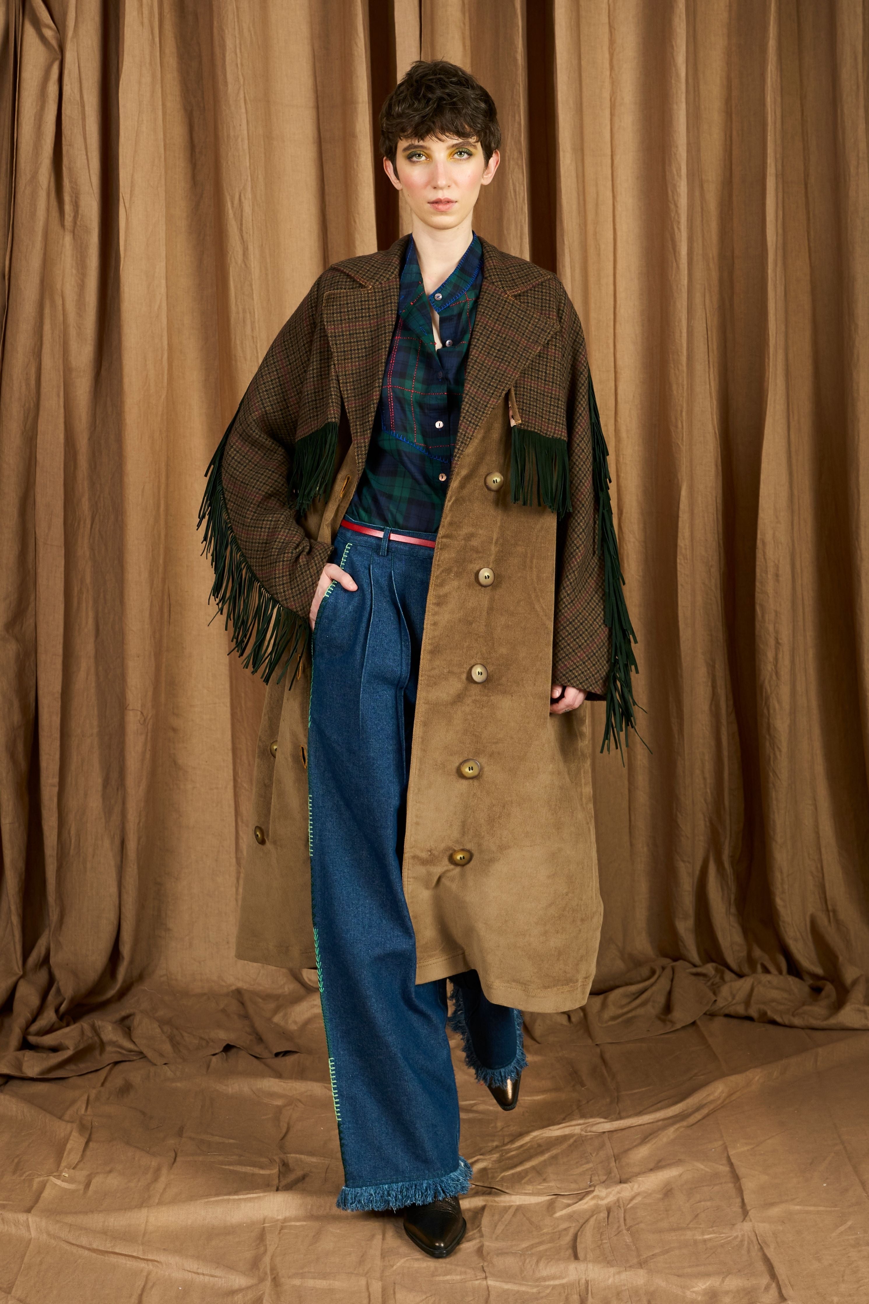 The Autumn Trench W Leather Fringes